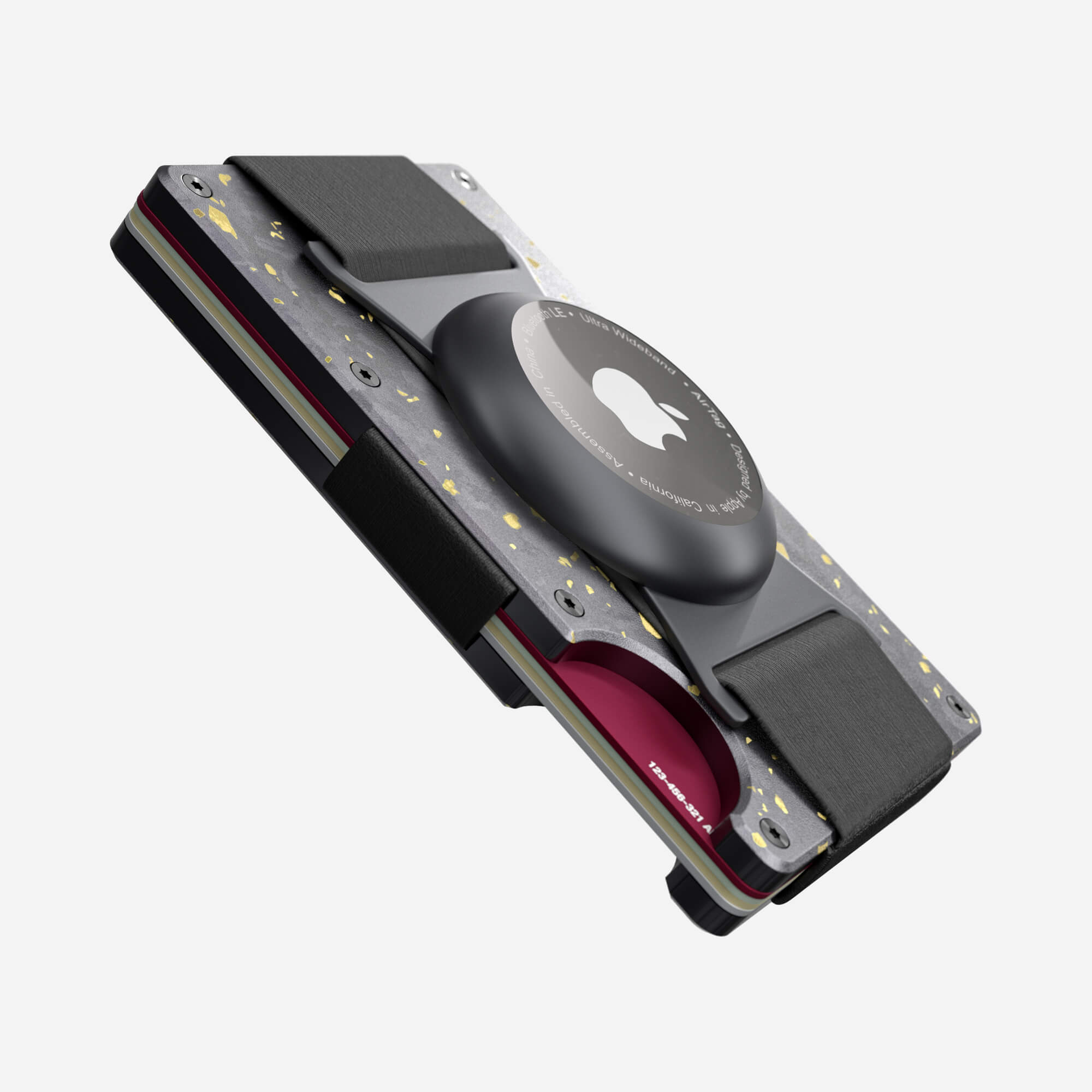 AirTag Cash Strap Wallet (Nero/Oro) Everyday Bundle