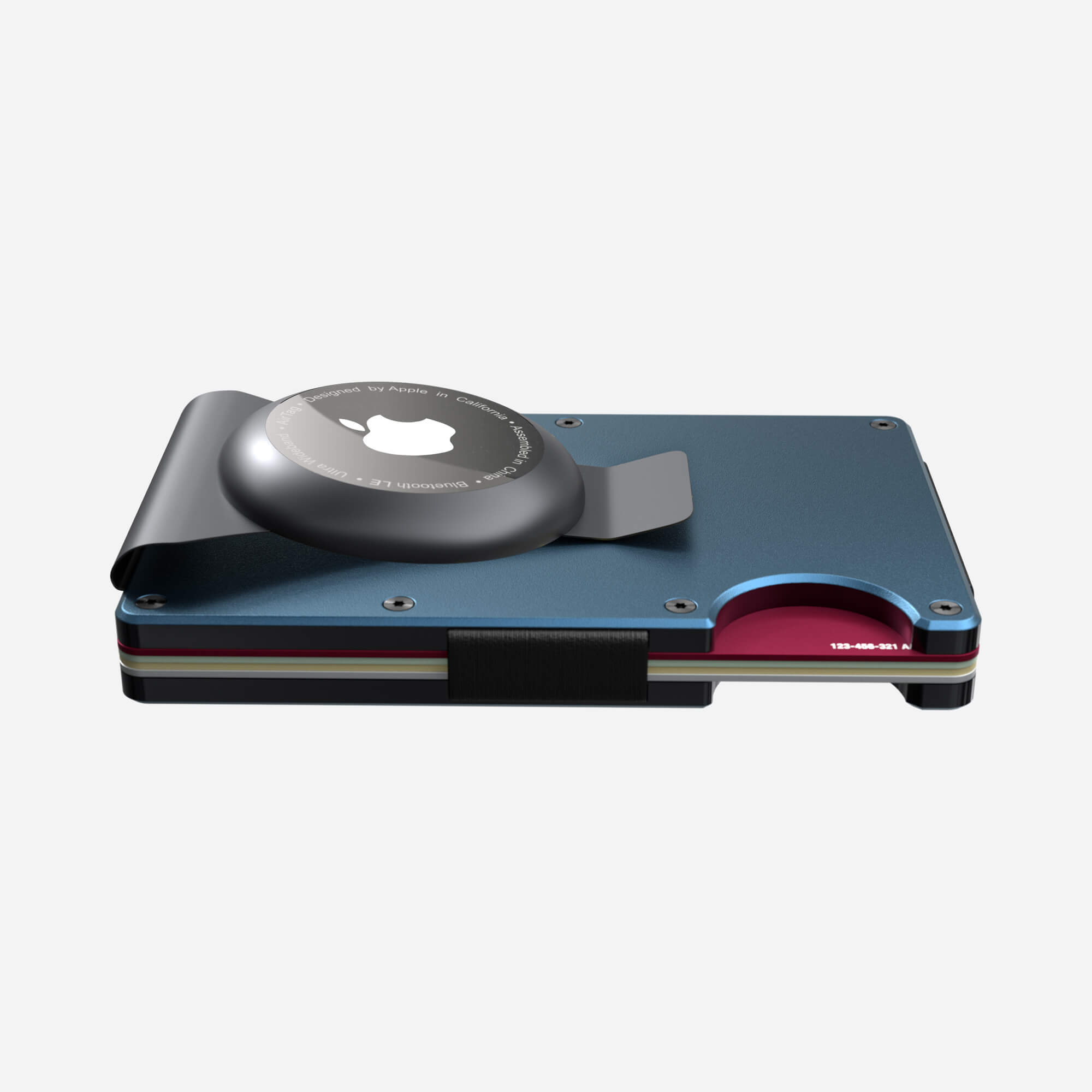 Personalised AirTag Money Clip Wallet (Riviera Navy)