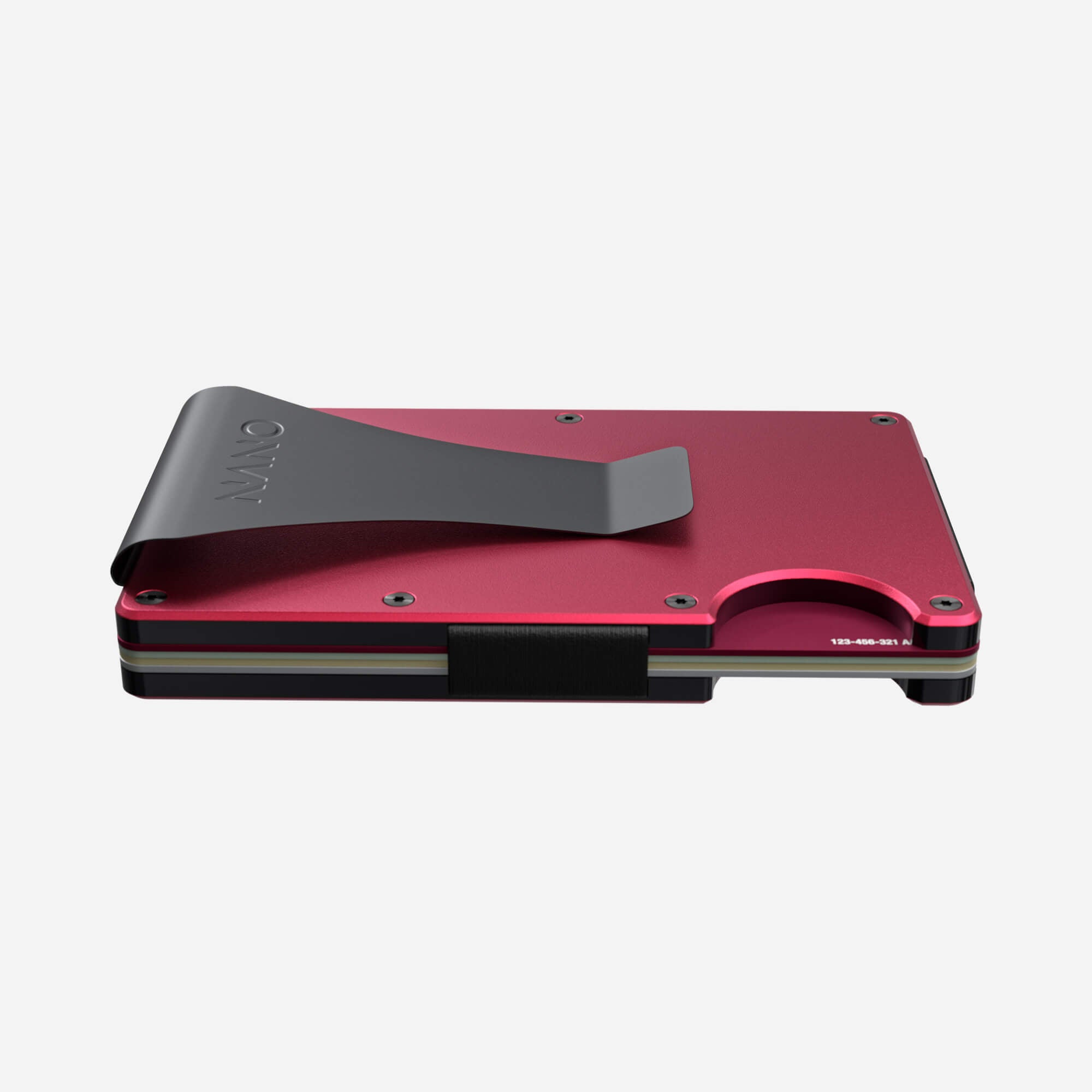 Personalised Money Clip Wallet (Volcano Red) Essential Bundle