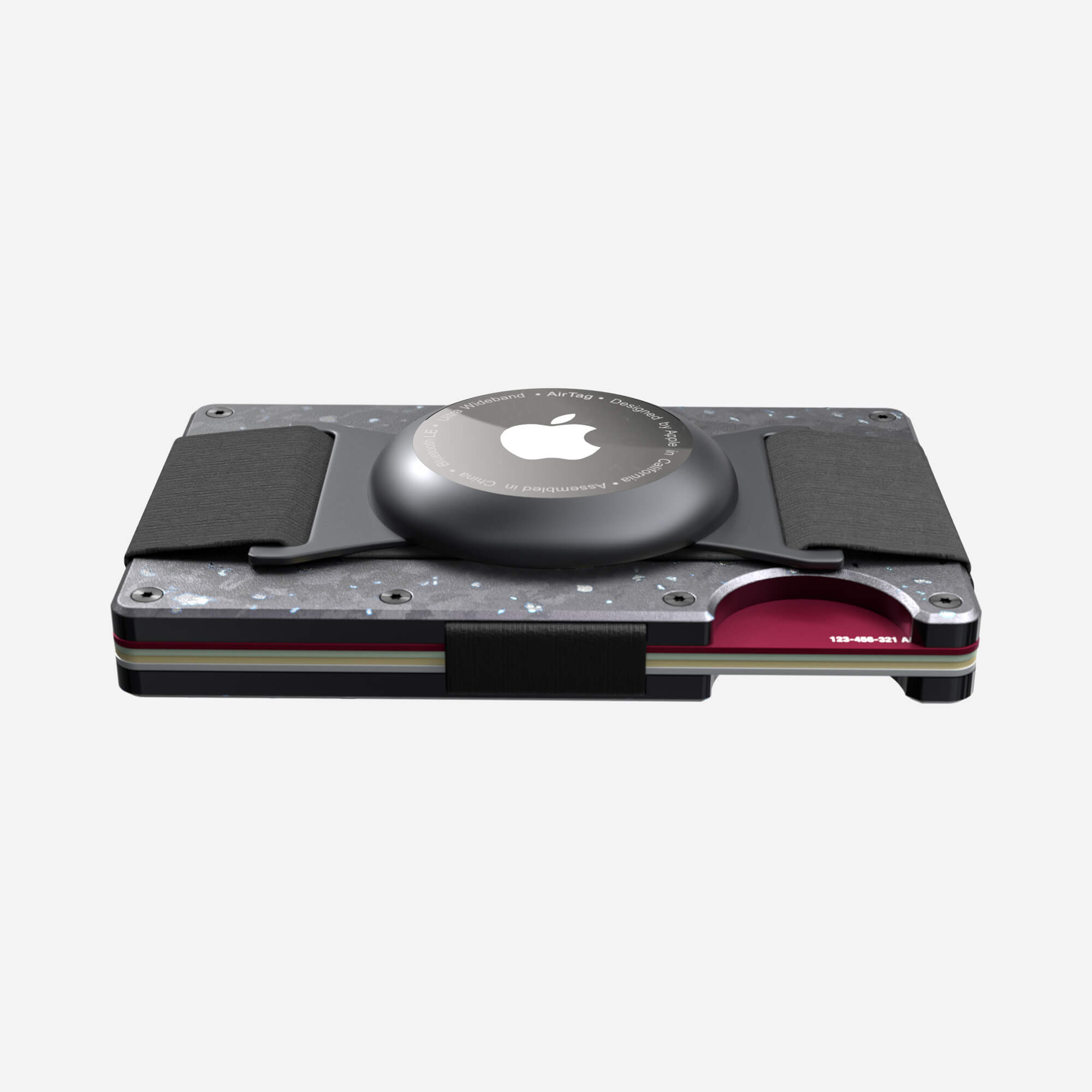 AirTag Cash Strap Wallet (Nero/Argento) Everyday Bundle