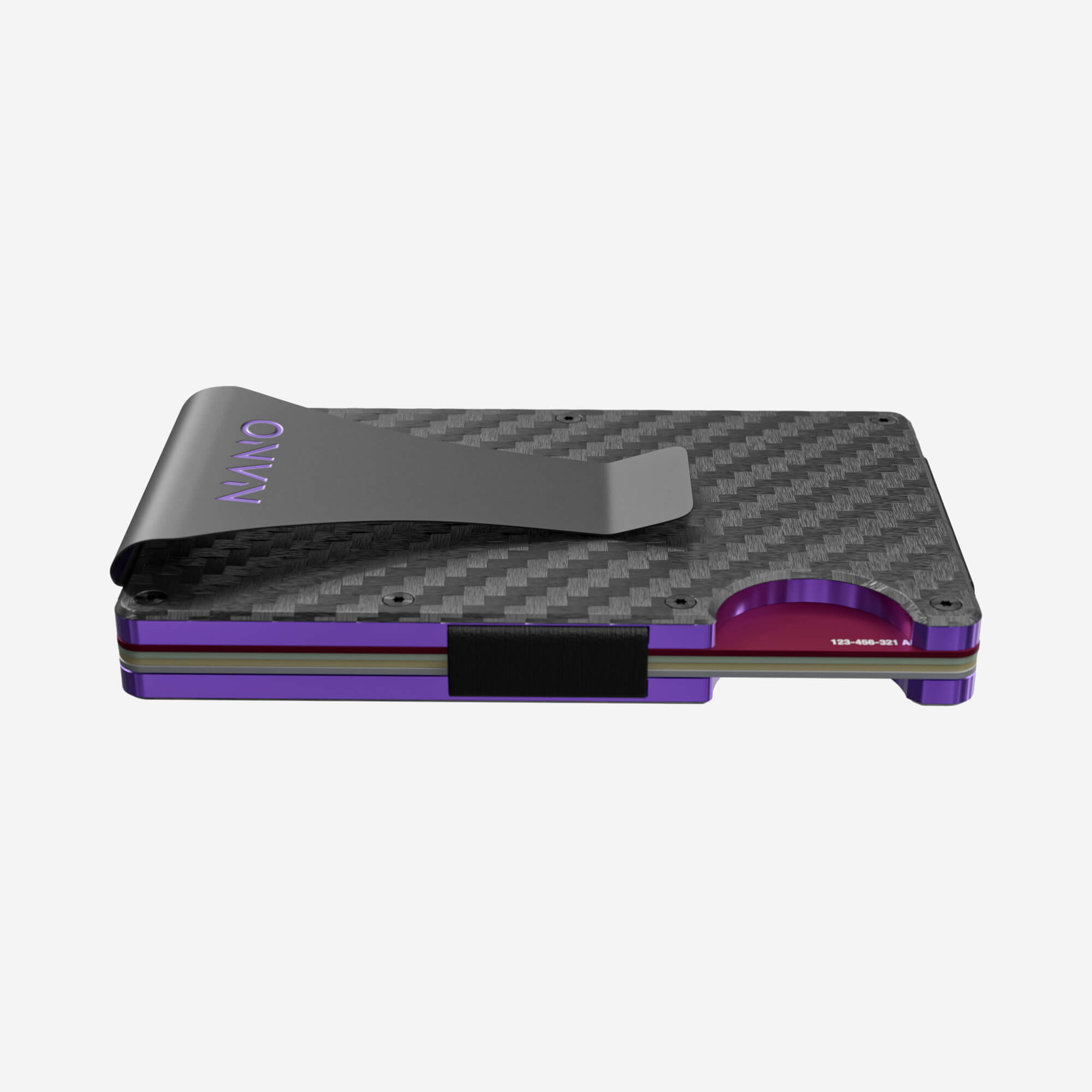 001 Money Clip Wallet (Stealth Black/Nebula Purple)