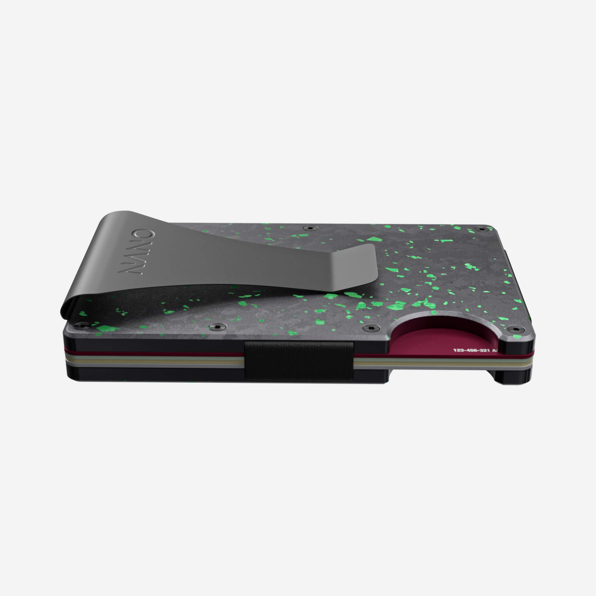 Money Clip Wallet (Nero/Verde)