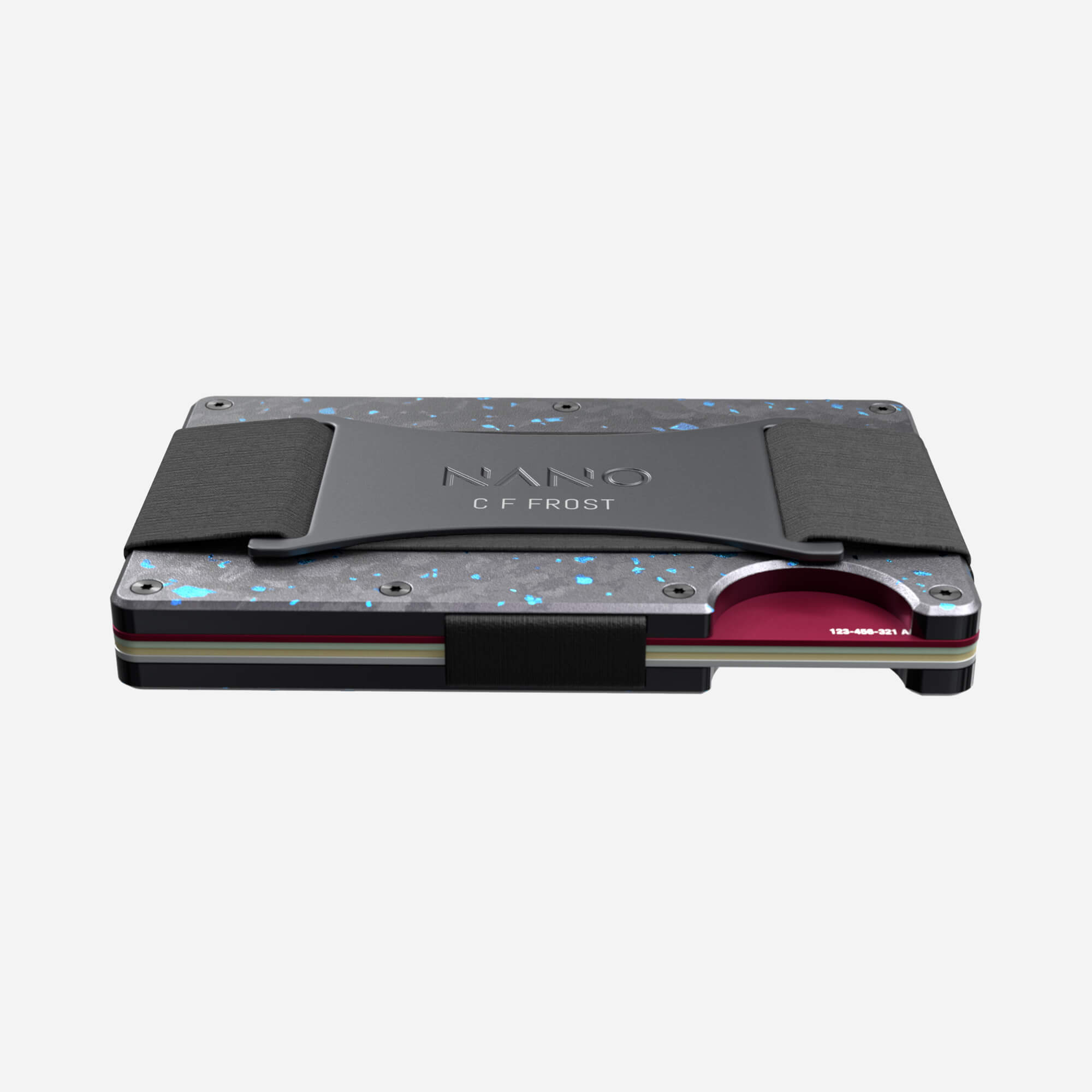 Personalised Cash Strap Wallet (Nero/Azzuro) Essential Bundle