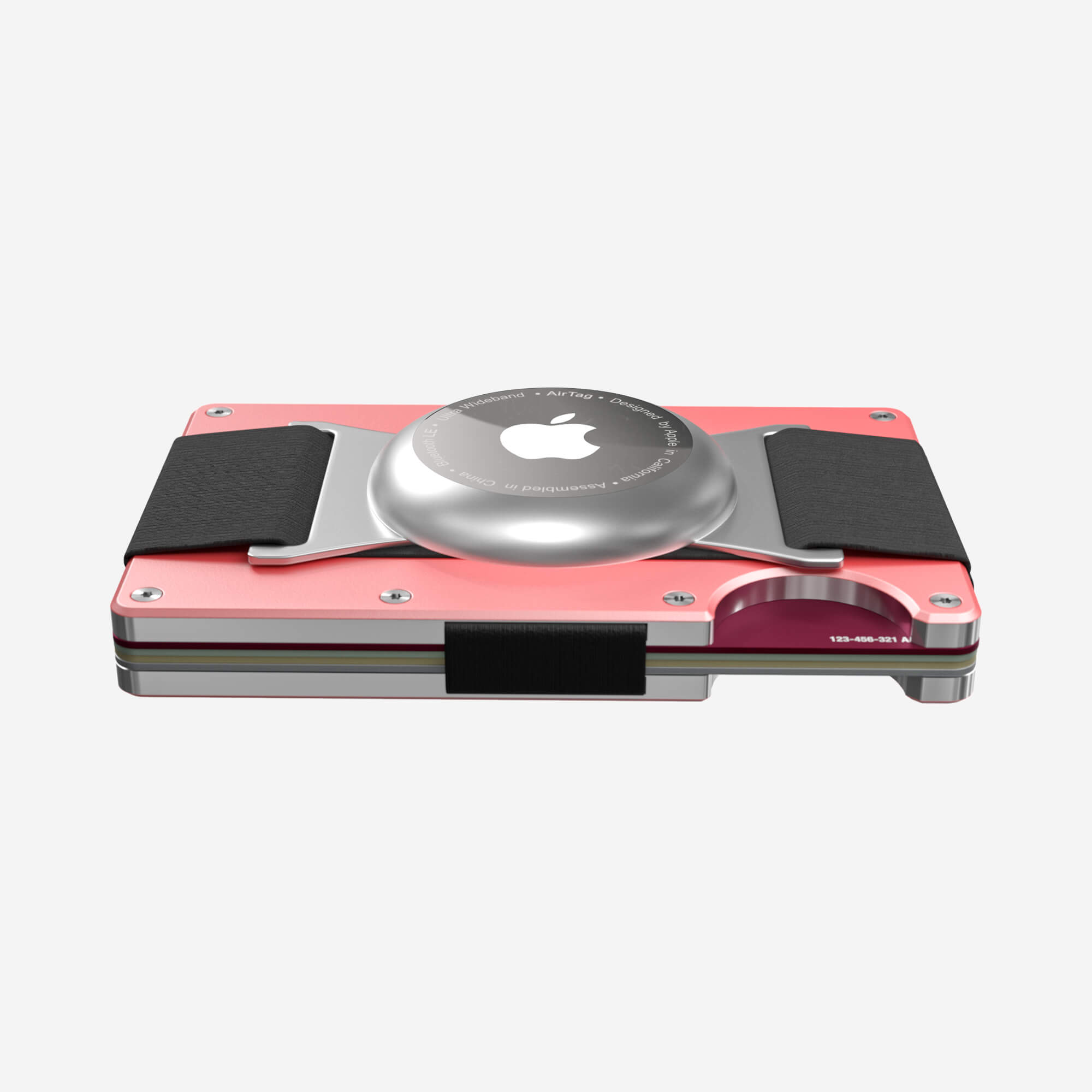 Personalised AirTag Cash Strap Wallet (Sunset Blush) Essential Bundle