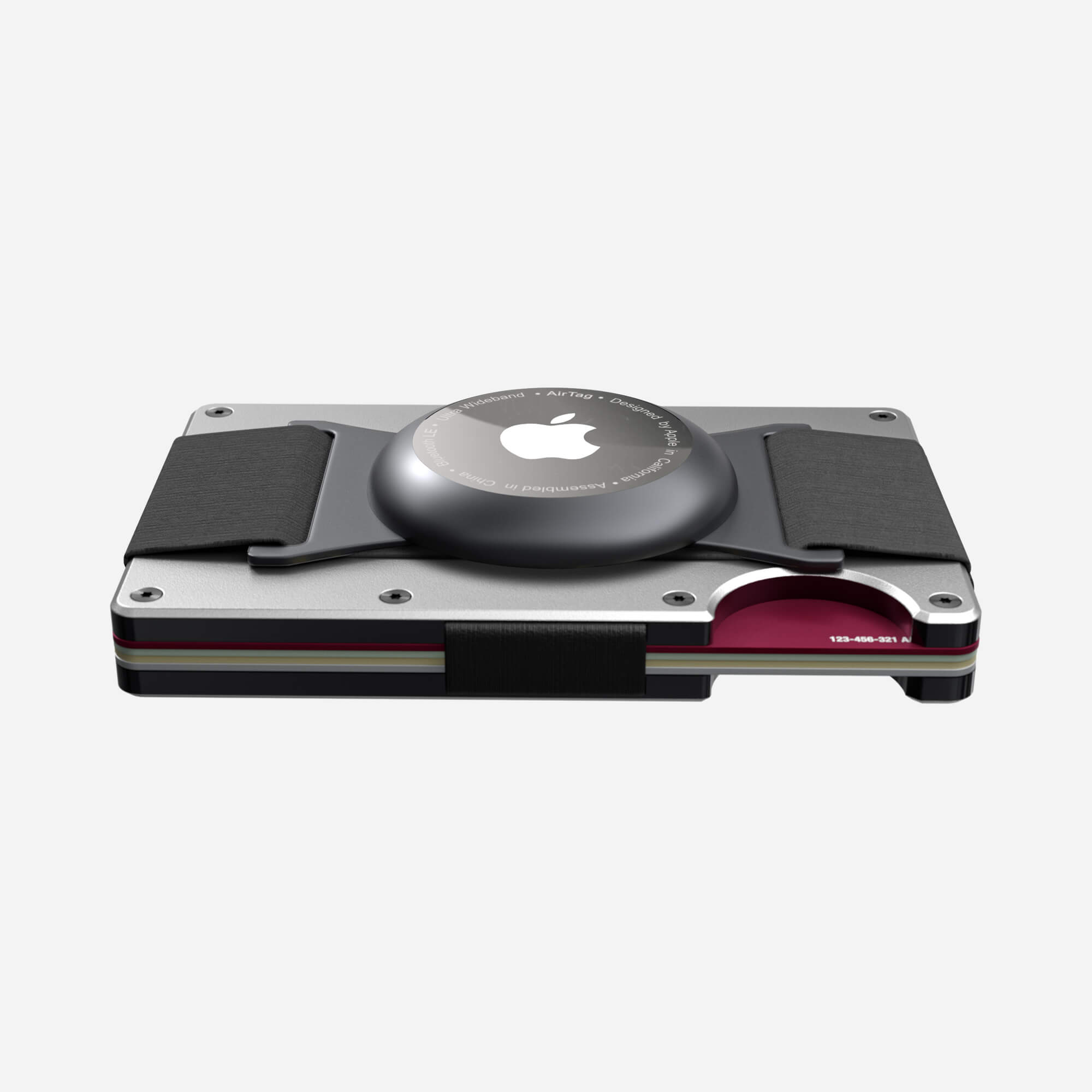 AirTag Cash Strap Wallet (Ghost Silver) Everyday Bundle