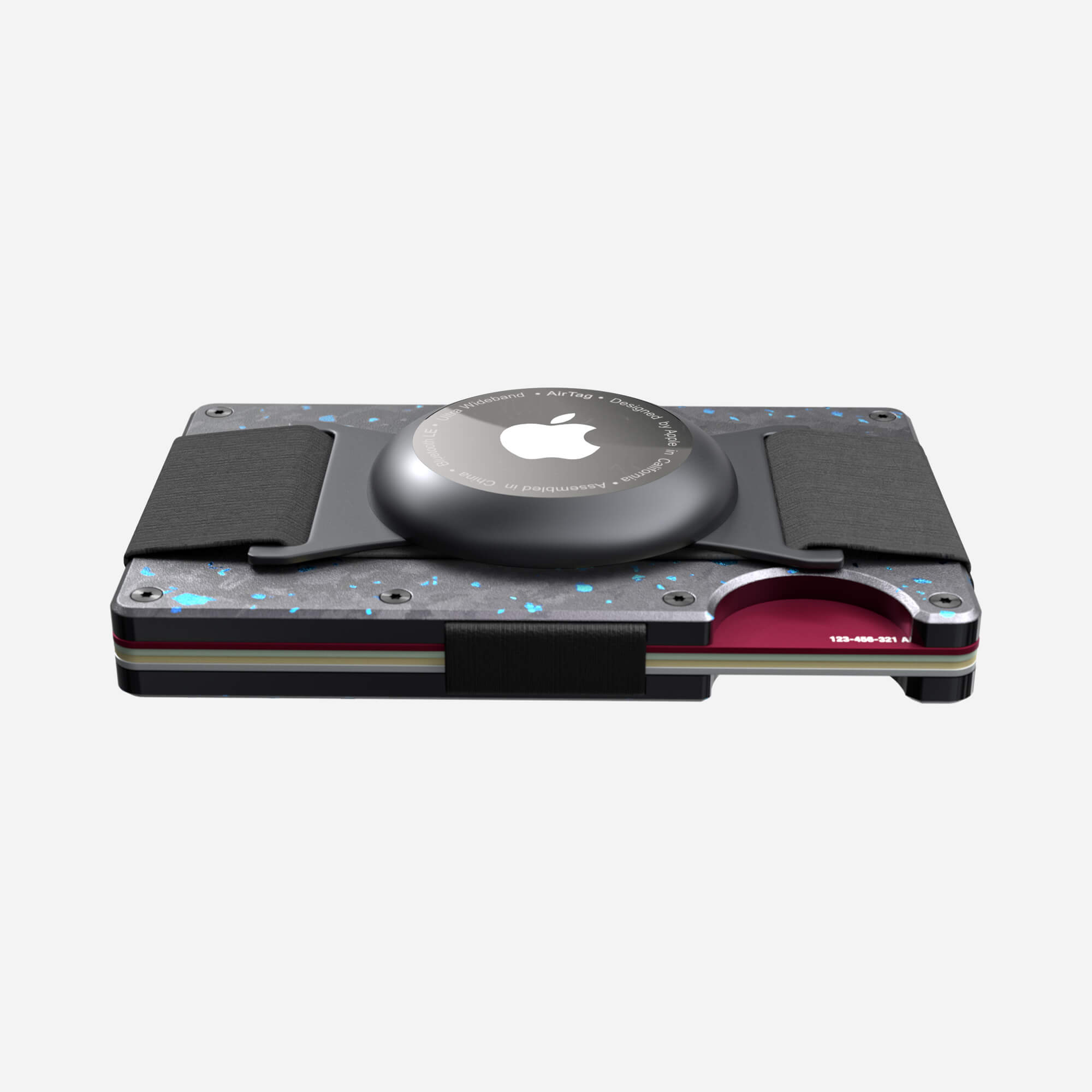 AirTag Cash Strap Wallet (Nero/Azzuro) Essential Bundle