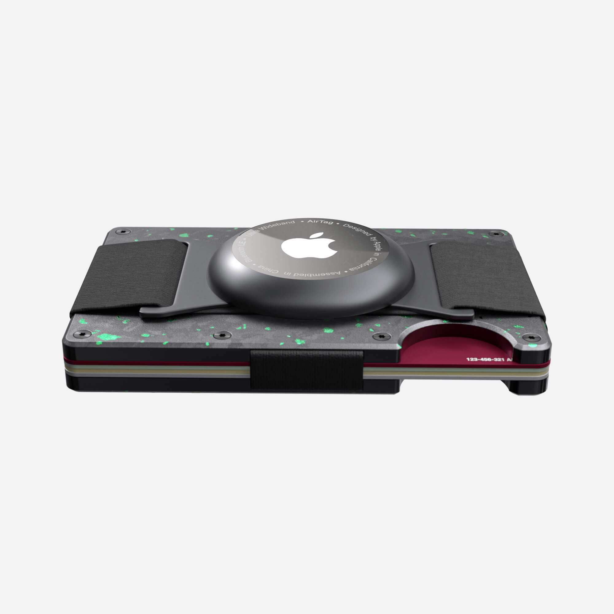 AirTag Cash Strap Wallet (Nero/Verde) Everyday Bundle