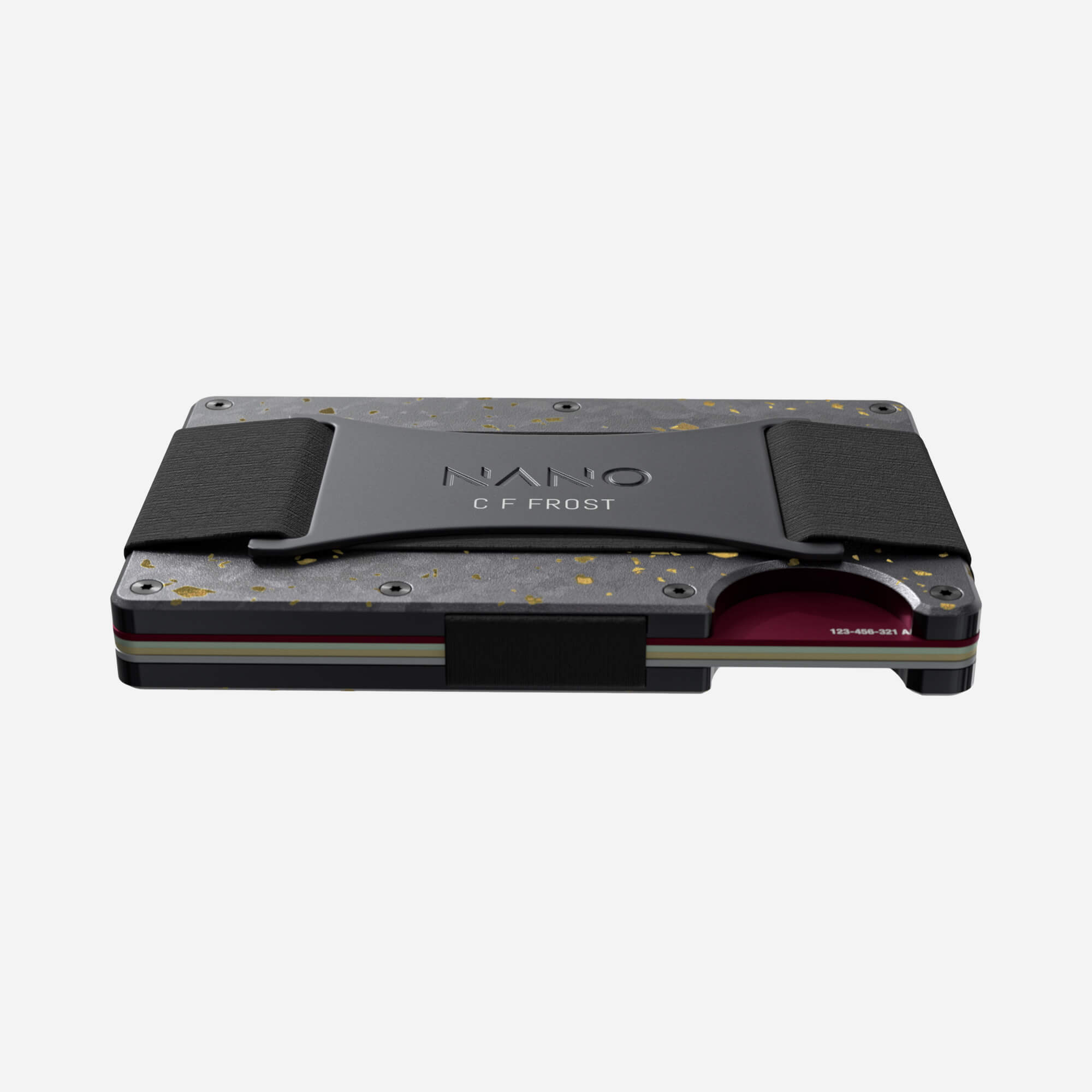 Personalised Cash Strap Wallet (Nero/Oro) Everyday Bundle