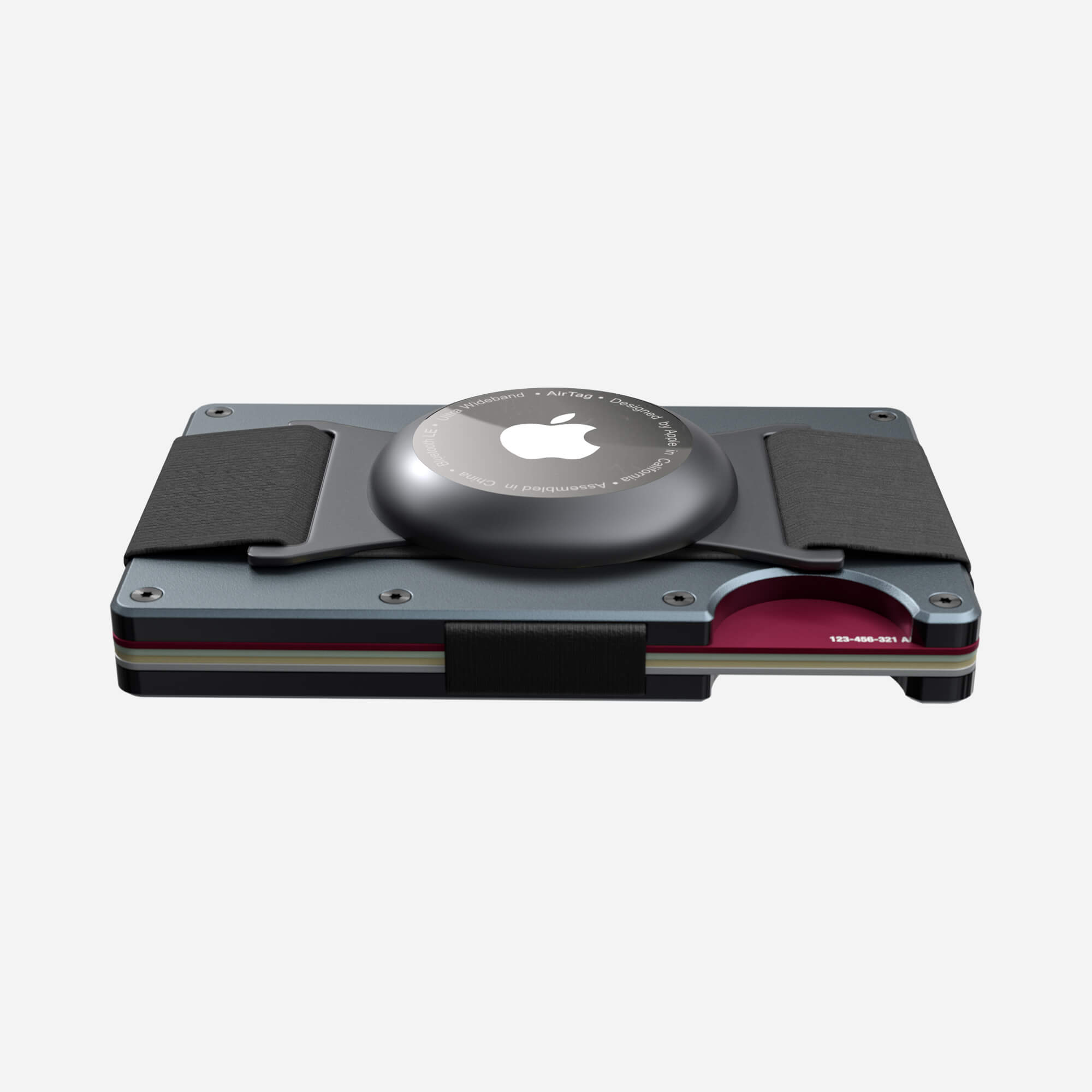 Personalised AirTag Cash Strap Wallet (Forza Grey)