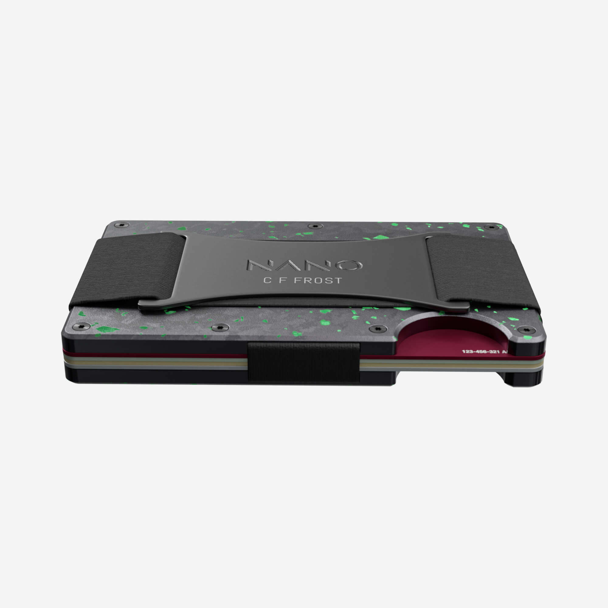 Personalised Cash Strap Wallet (Nero/Verde) Everyday Bundle