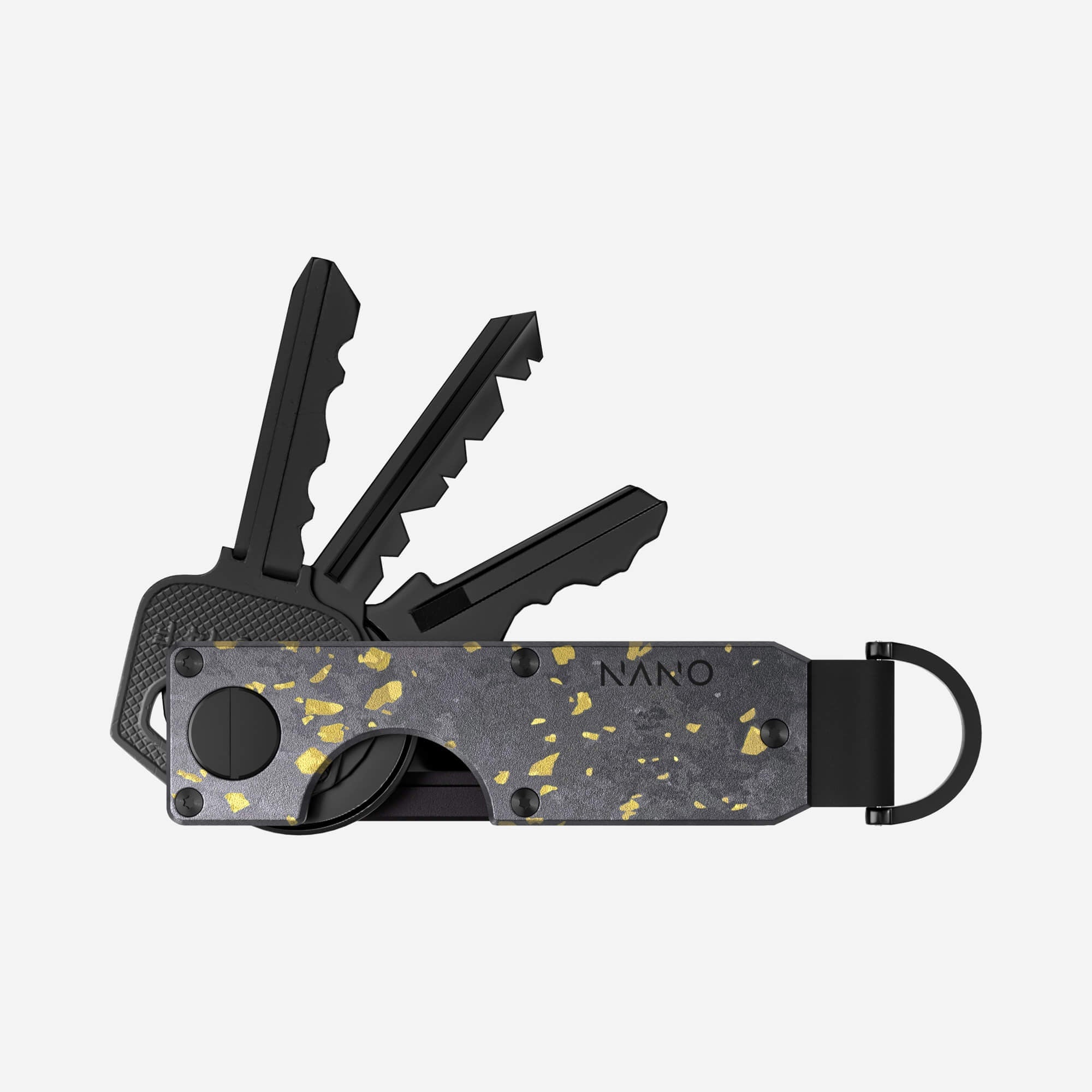 Personalised Key Case (Nero/Oro)