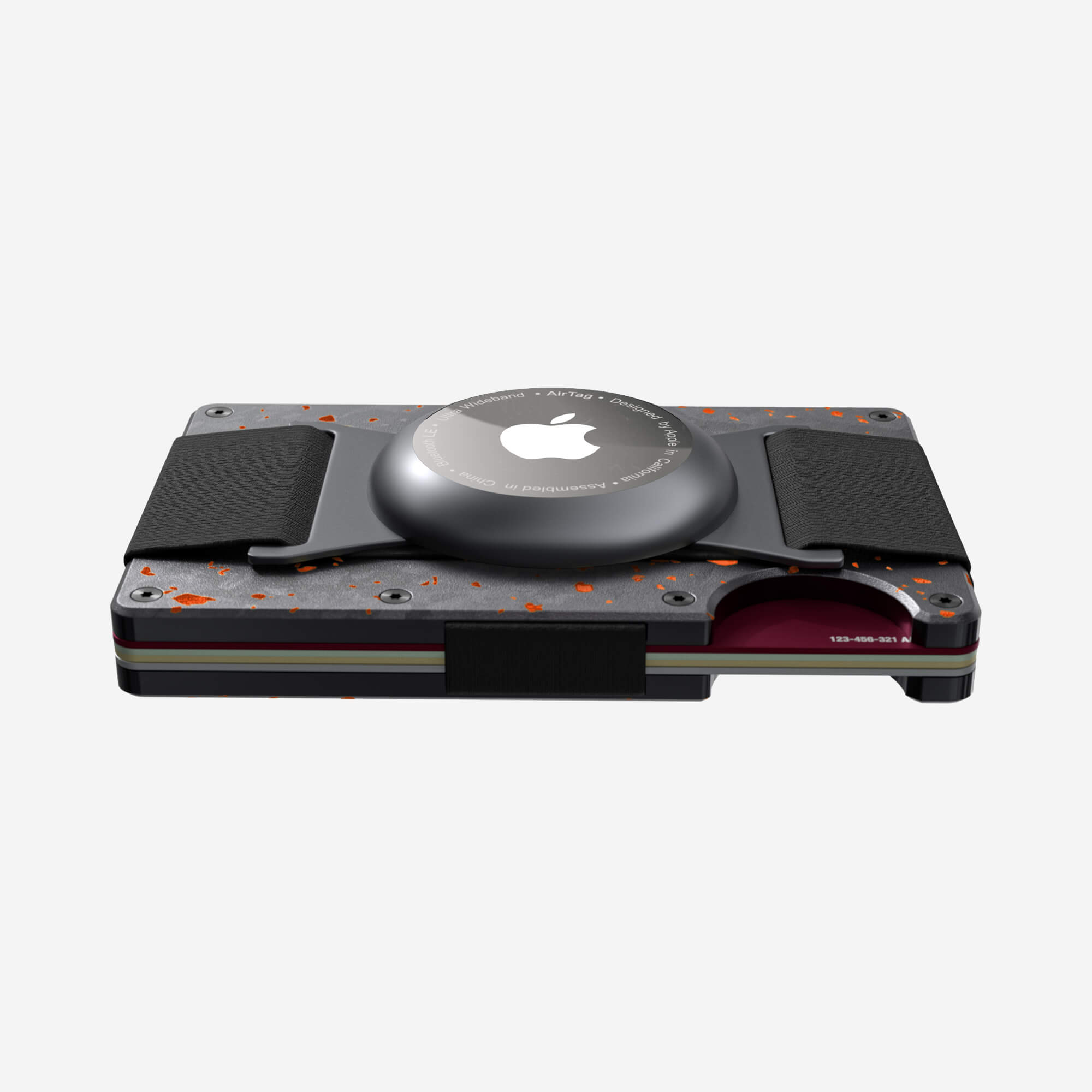 AirTag Cash Strap Wallet (Nero/Arancione) Everyday Bundle