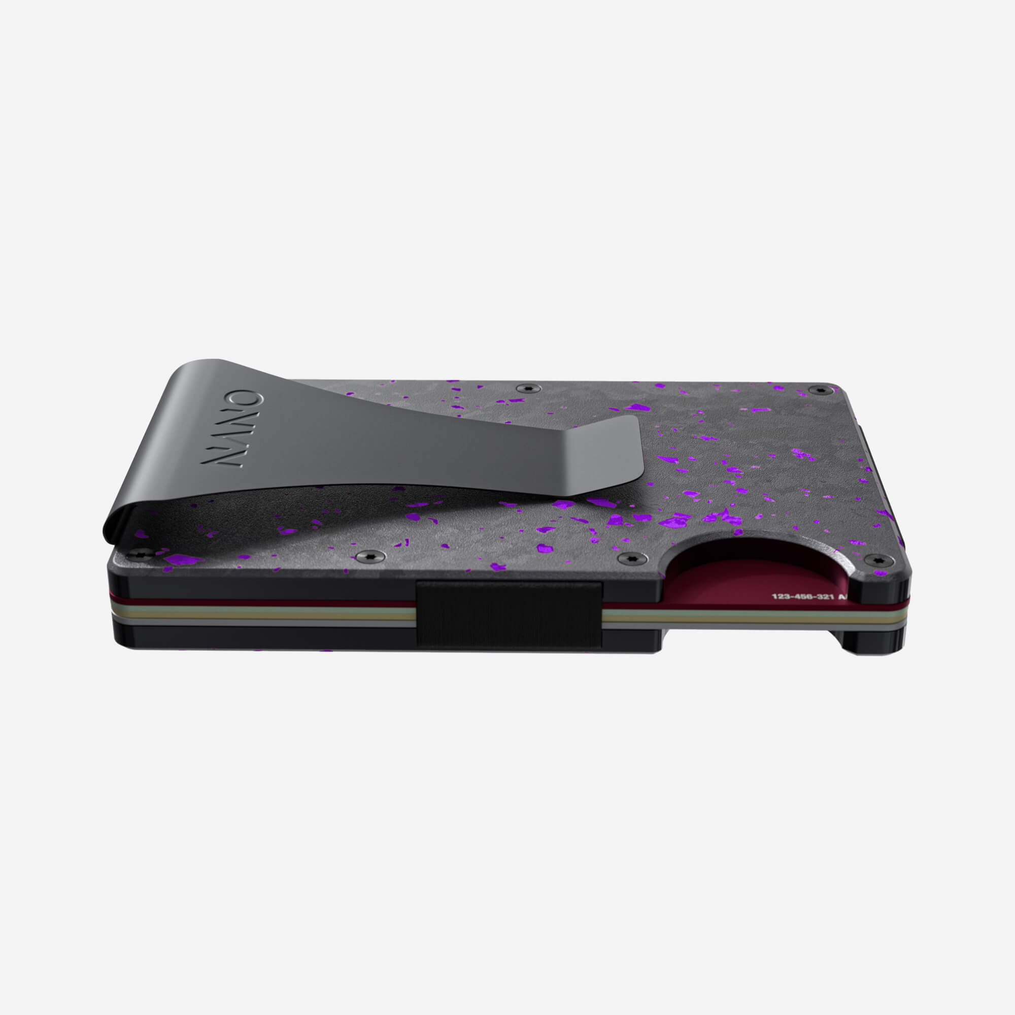 Money Clip Wallet (Nero/Viola)