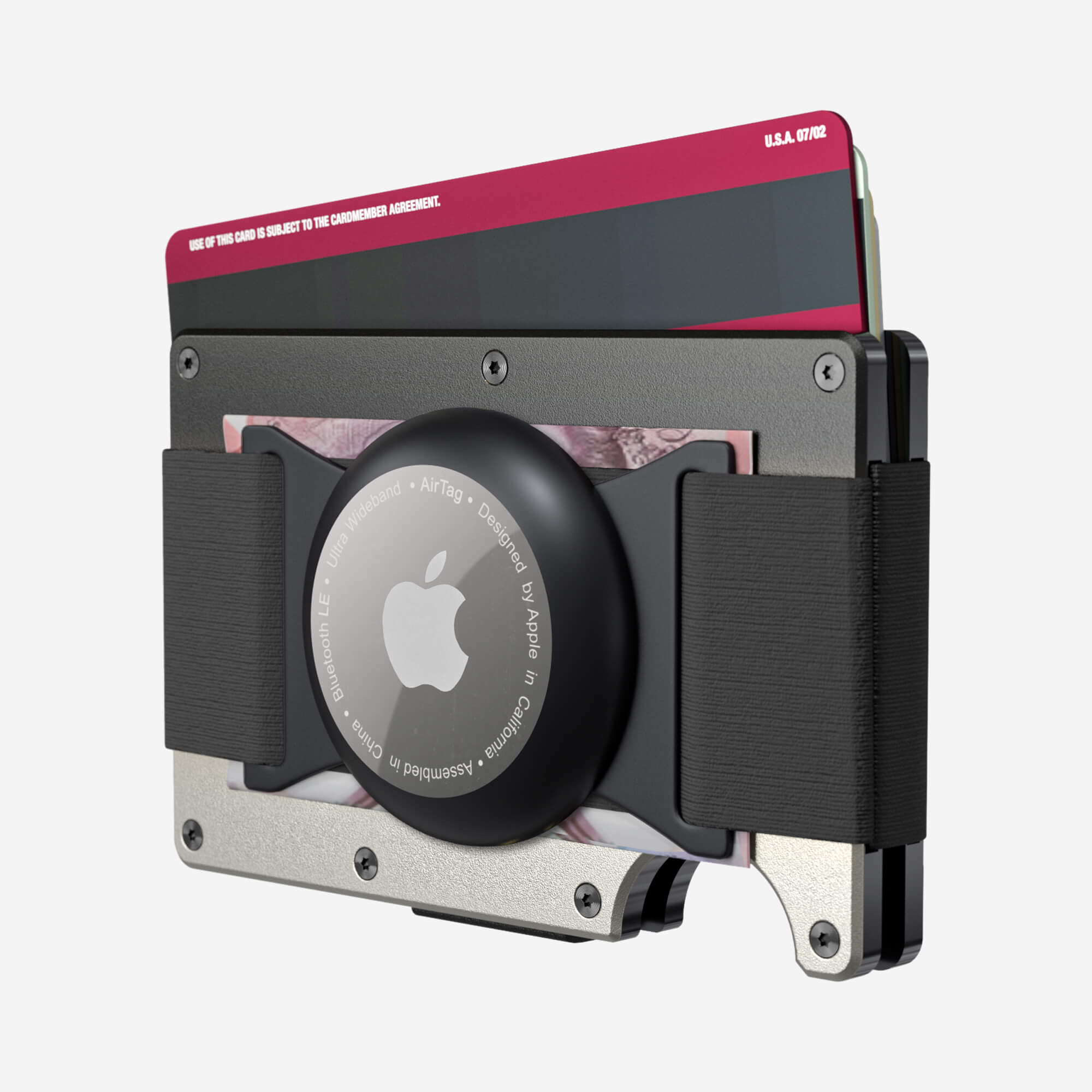 AirTag Cash Strap Wallet (Onyx Eclipse) Everyday Bundle