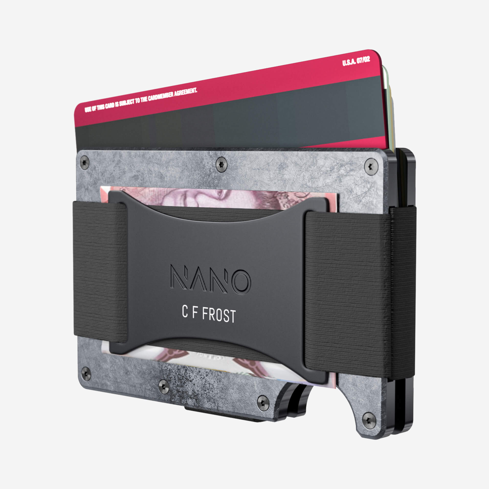 Personalised Cash Strap Wallet (Dark Storm) Everyday Bundle