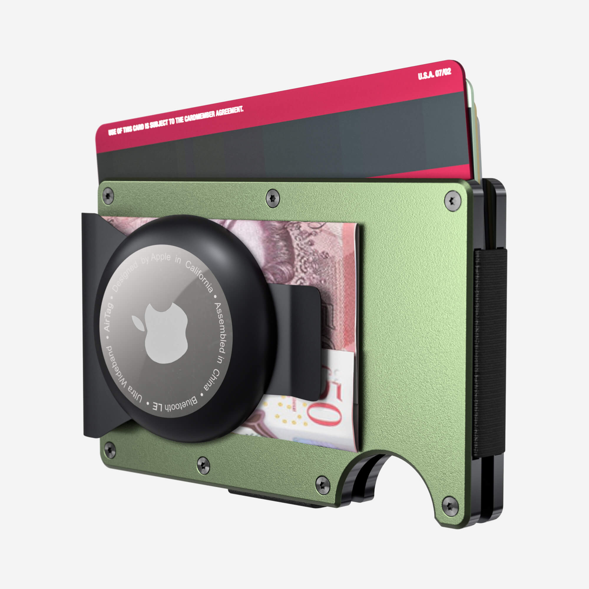 AirTag Money Clip Wallet (Heritage Green) Everyday Bundle
