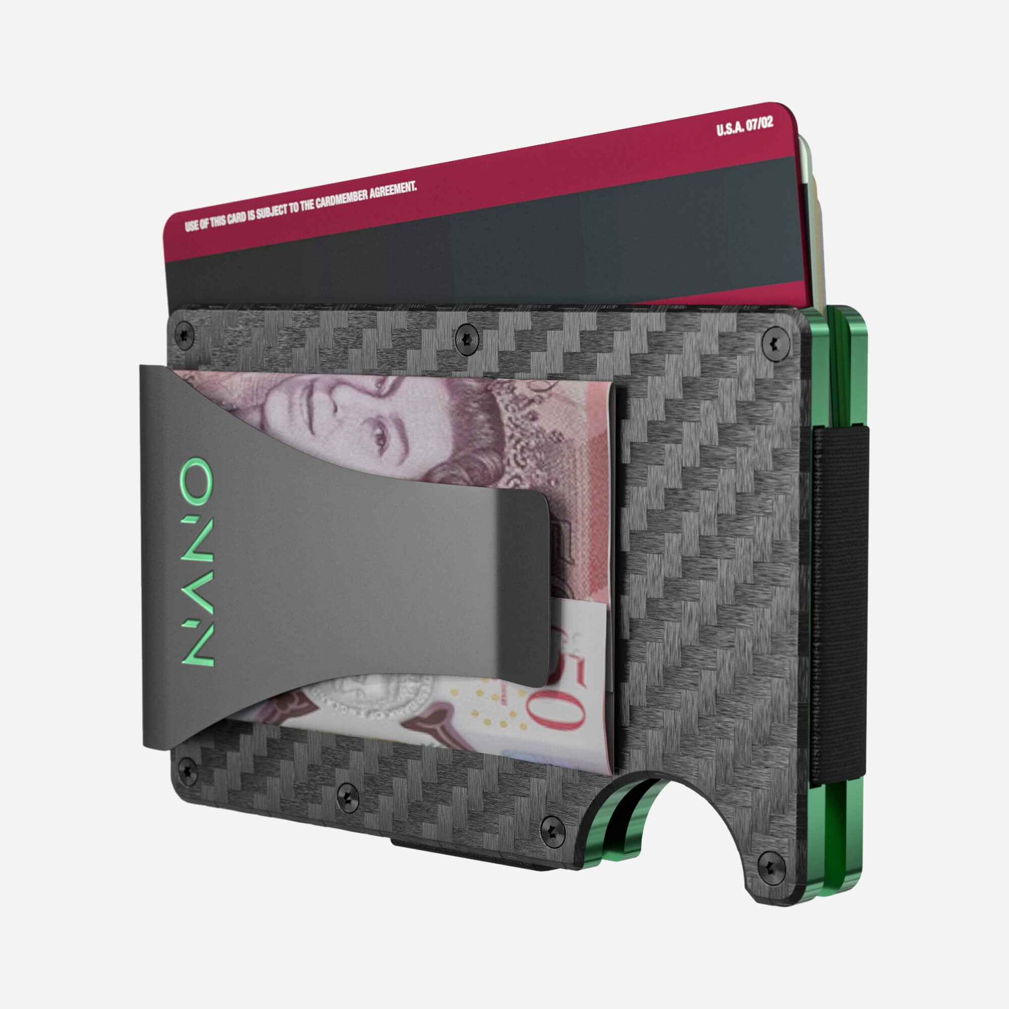 005 Money Clip Wallet (Stealth Black/Viper Green)