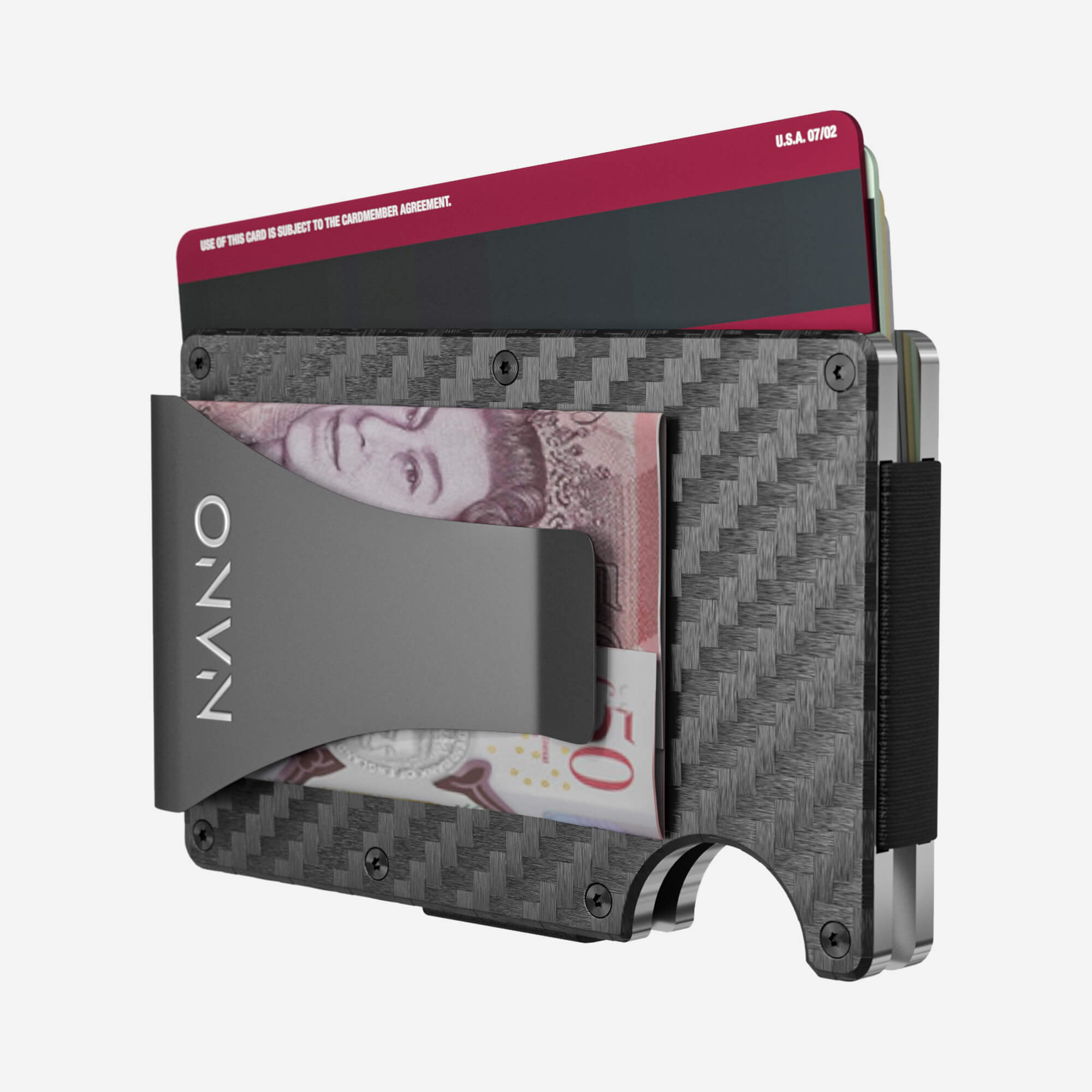 006 Money Clip Wallet (Stealth Black/Ghost Silver)