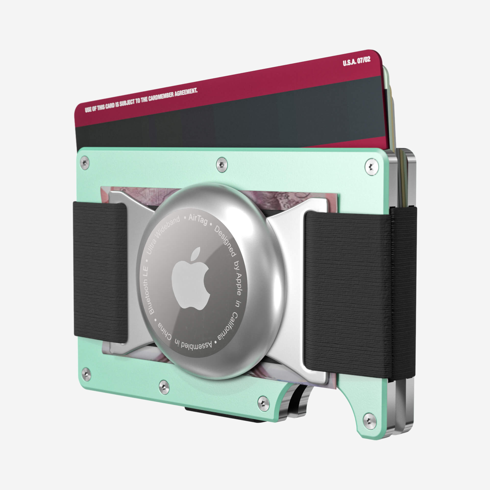 AirTag Cash Strap Wallet (Orchard Mint) Everyday Bundle