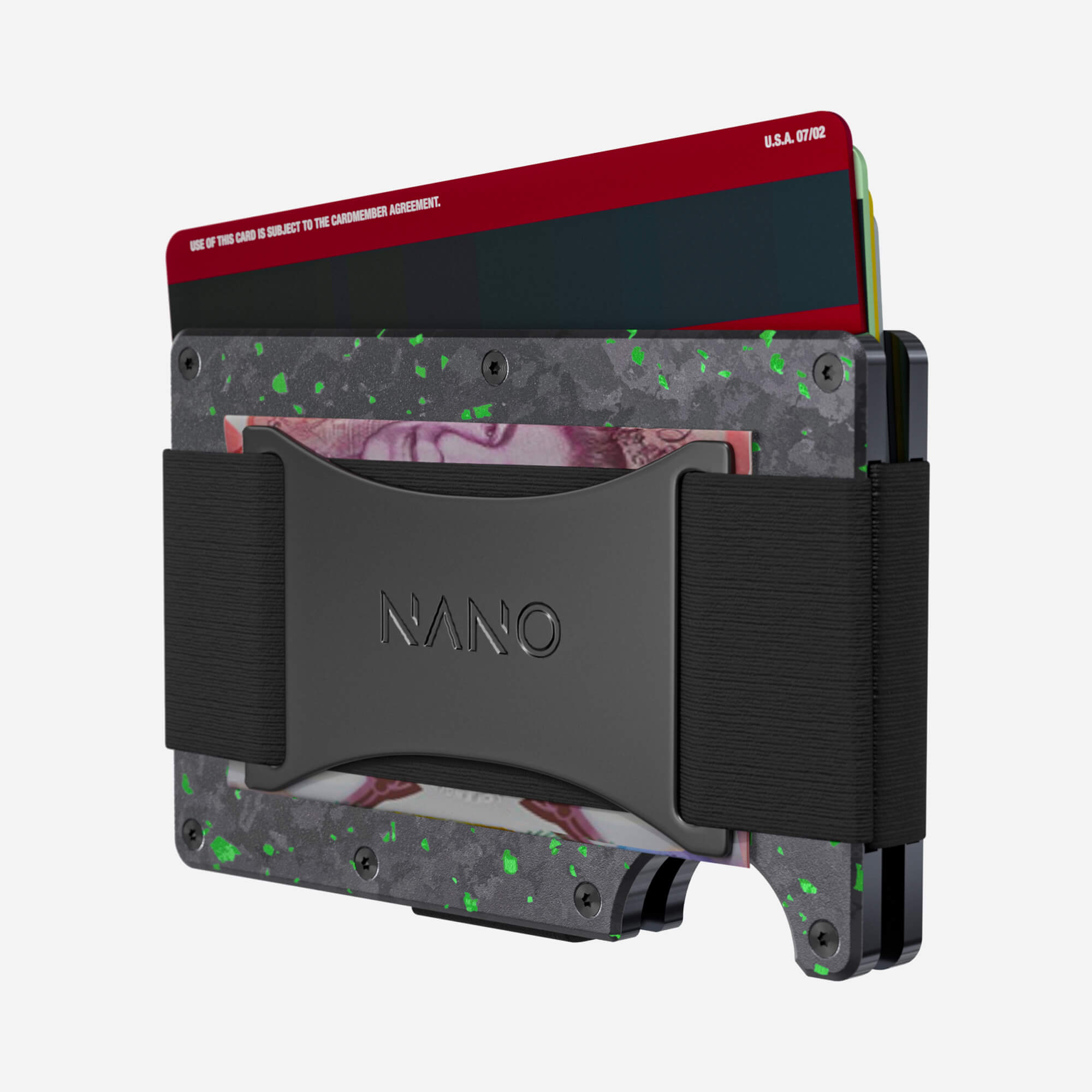 Cash Strap Wallet (Nero/Verde)