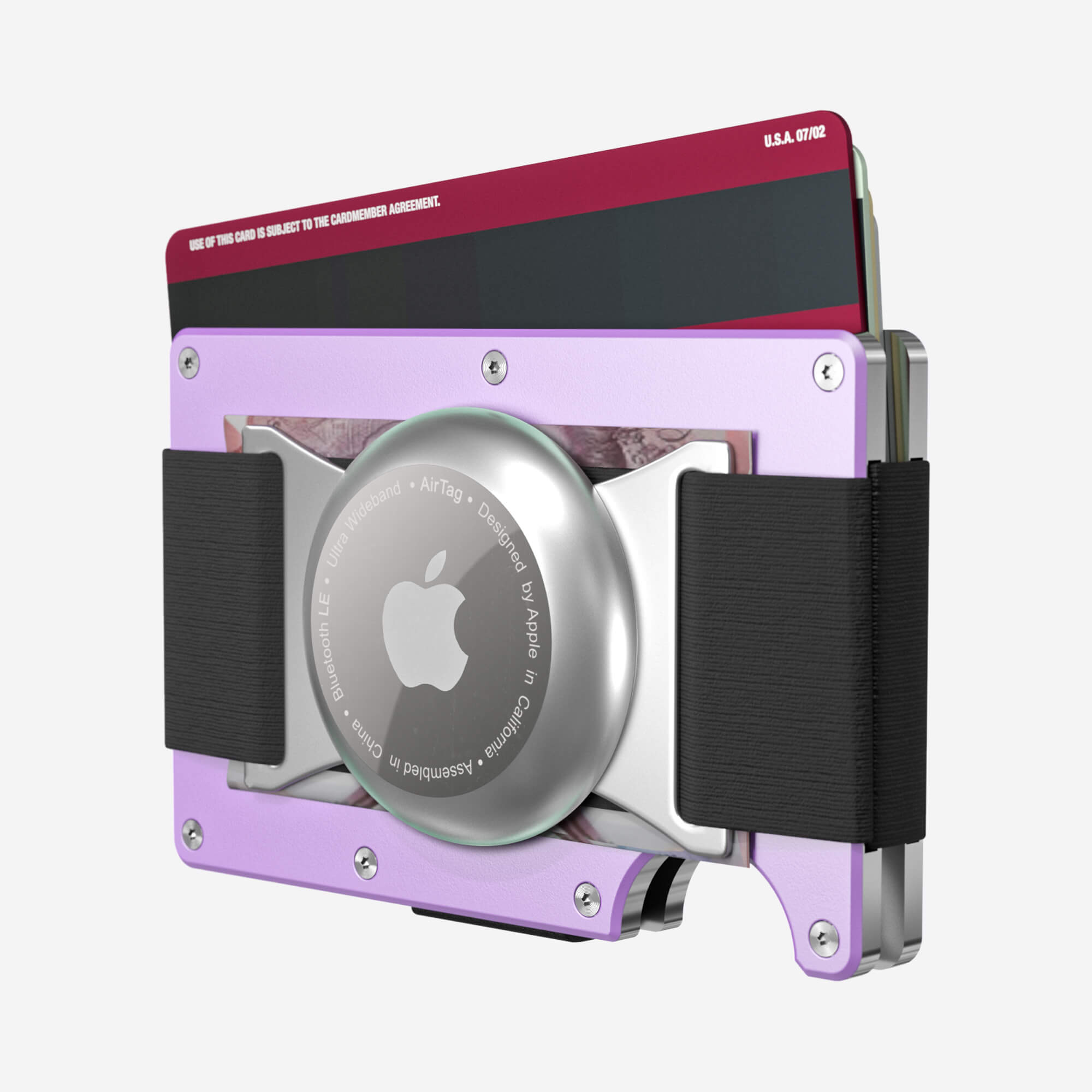 AirTag Cash Strap Wallet (Twilight Lilac) Everyday Bundle