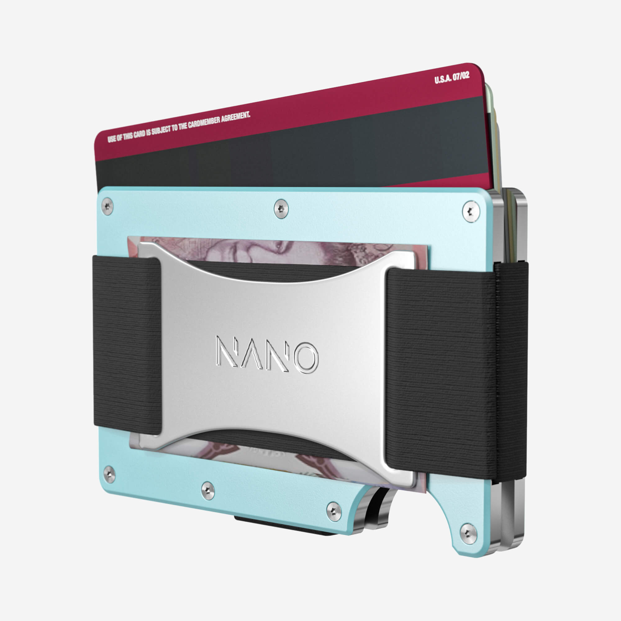 Personalised Cash Strap Wallet (Ocean Mist) Essential Bundle