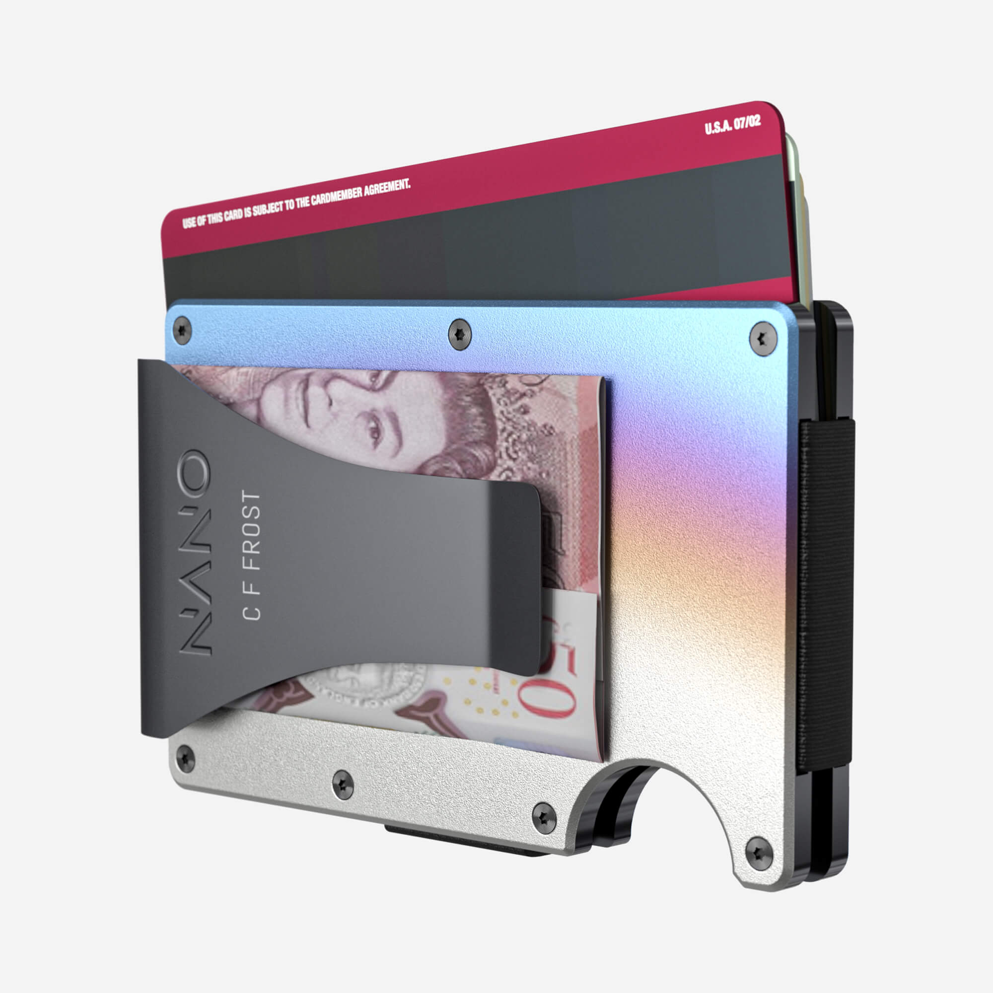 Personalised Money Clip Wallet (Flame Burnt) Essential Bundle