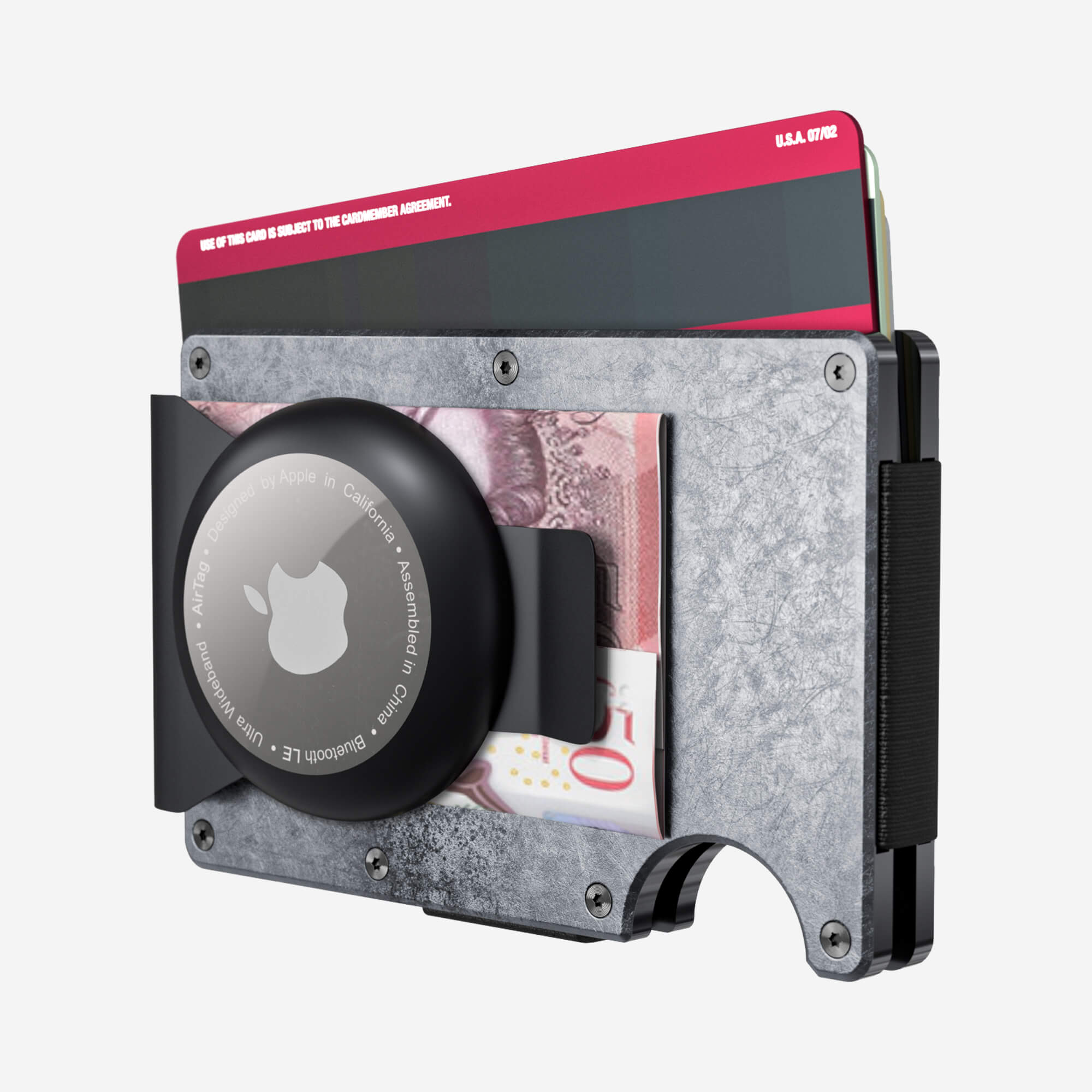 AirTag Money Clip Wallet (Dark Storm) Essential Bundle