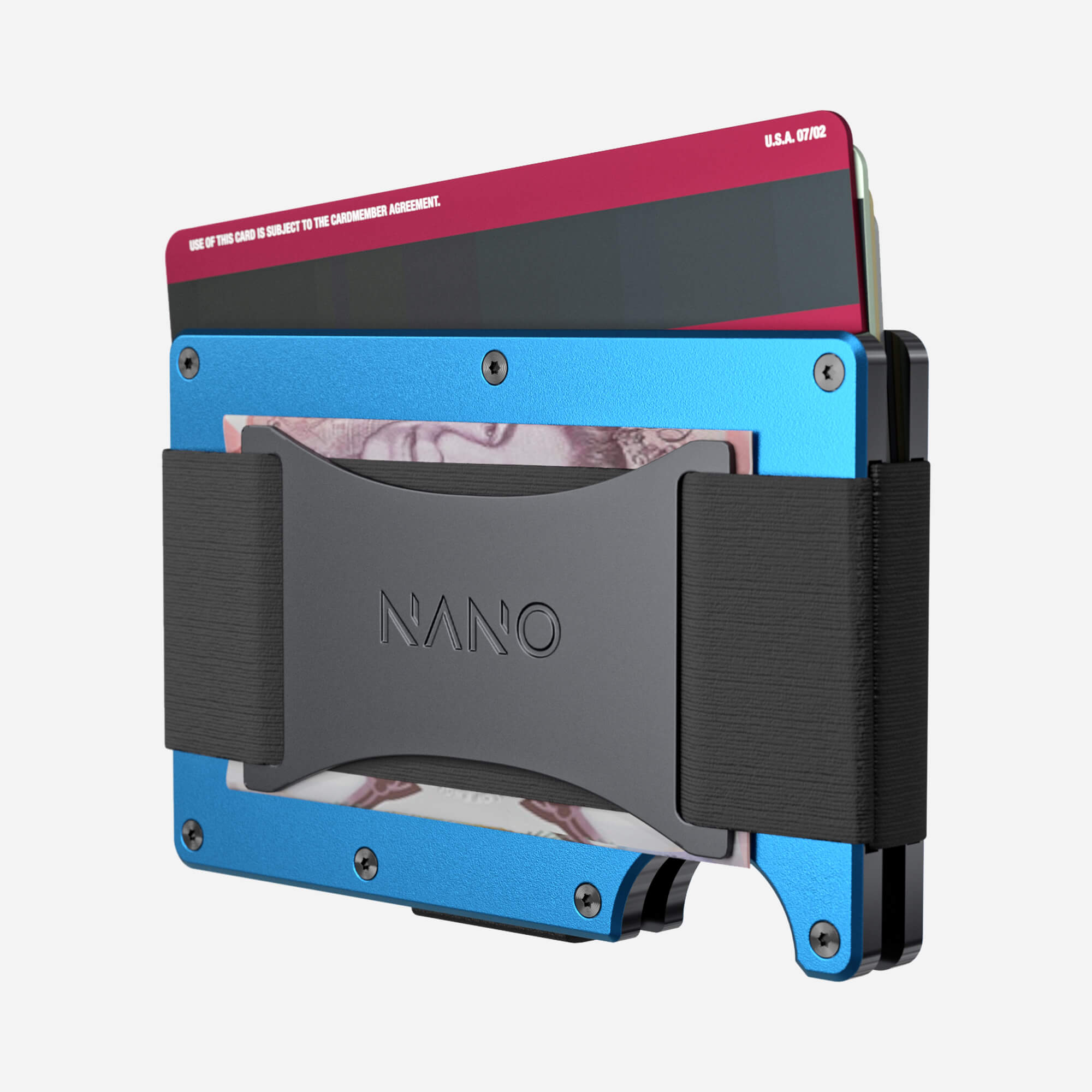 Personalised Cash Strap Wallet (Velocity Blue) Essential Bundle