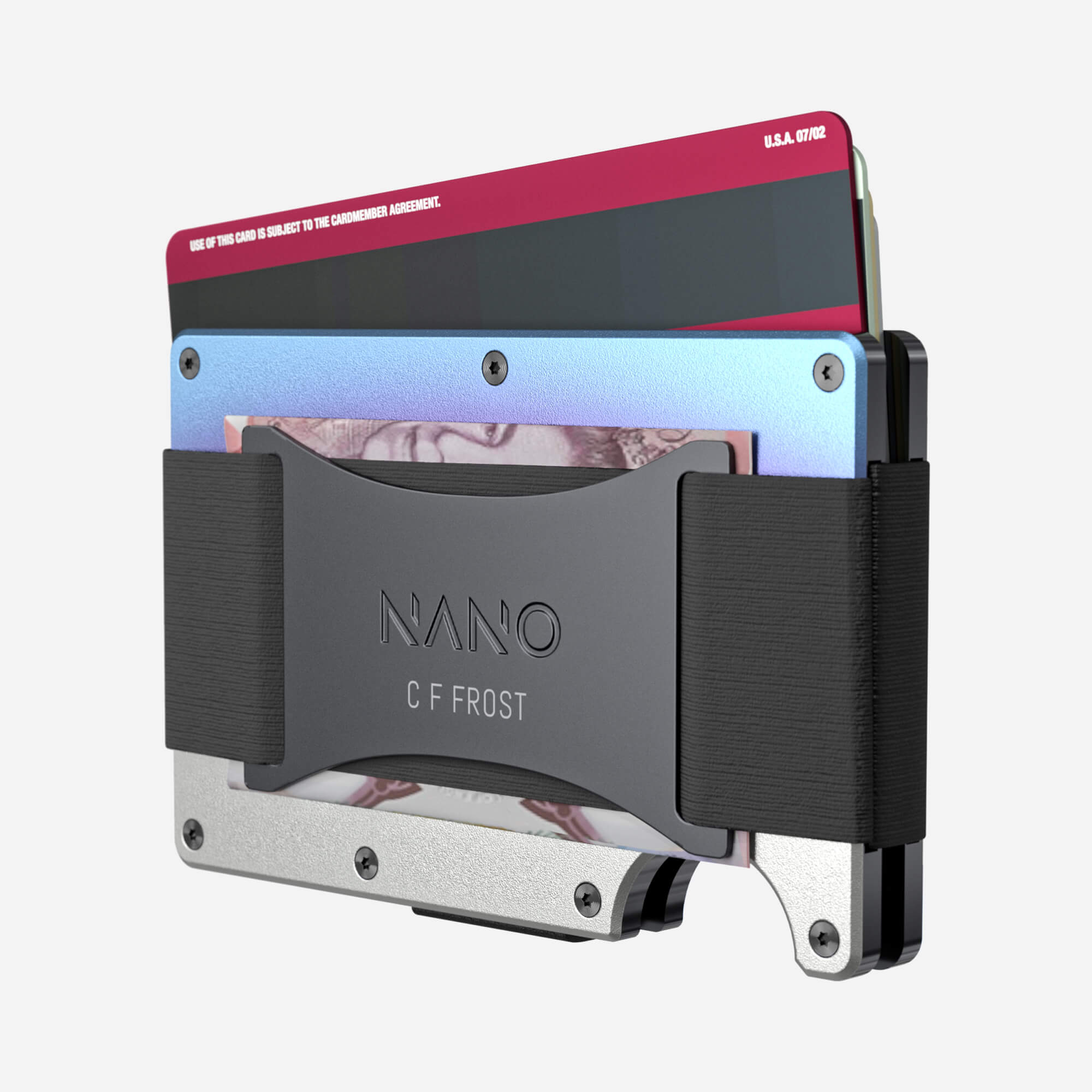 Personalised Cash Strap Wallet (Flame Burnt) Essential Bundle