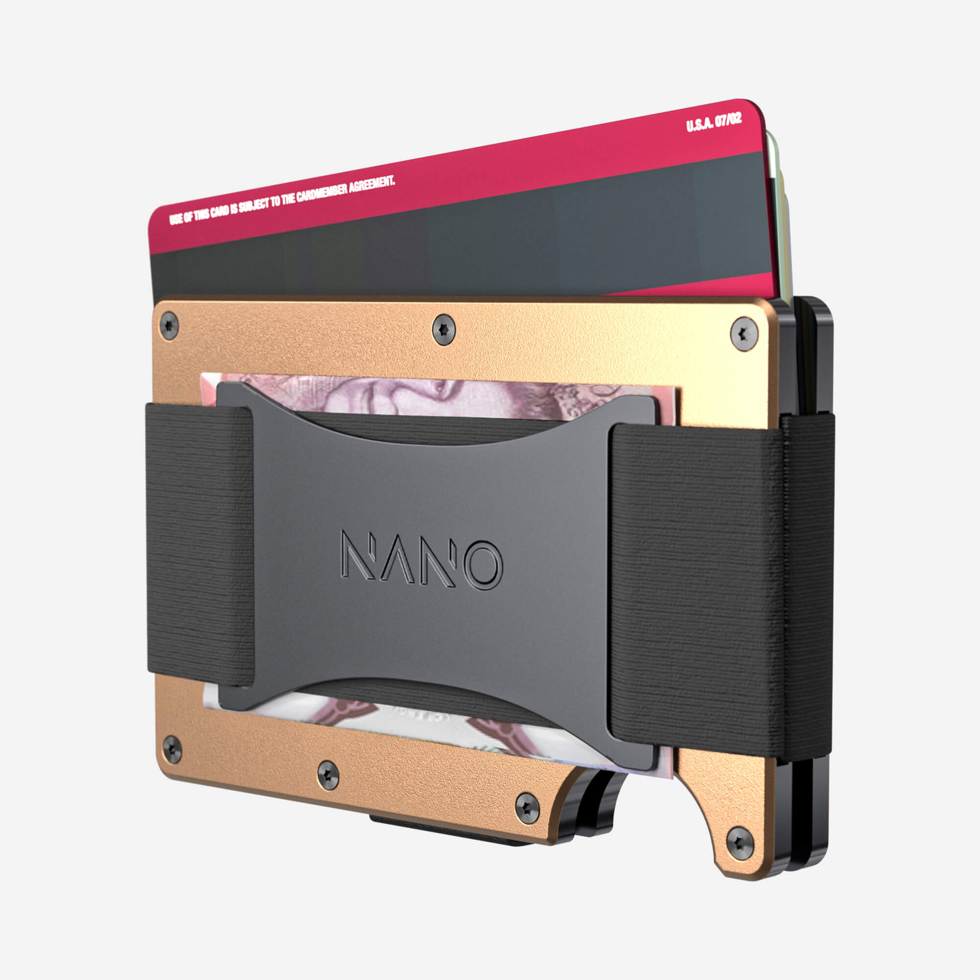 Personalised Cash Strap Wallet (Spectre Gold) Essential Bundle