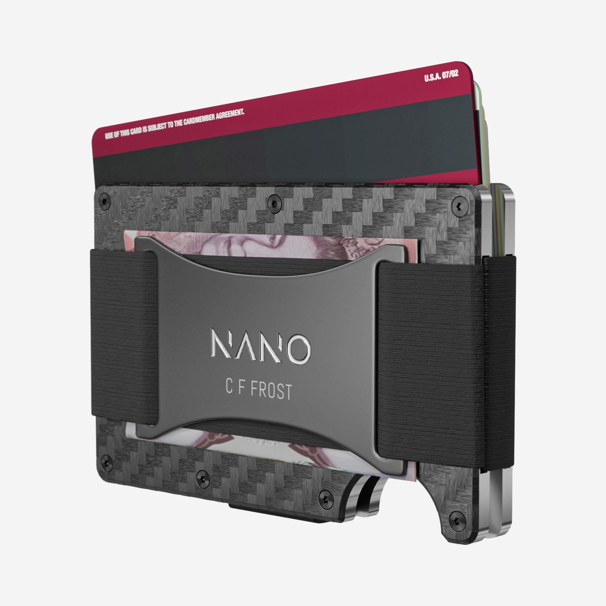 006 Personalised Cash Strap Wallet (Stealth Black/Ghost Silver)
