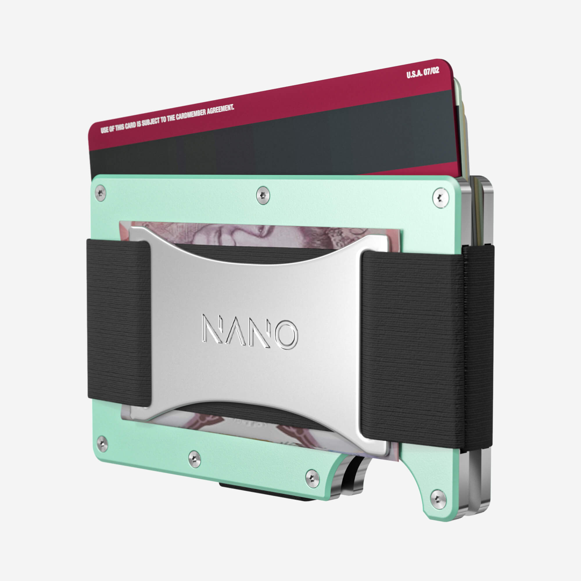Personalised Cash Strap Wallet (Orchard Mint) Everyday Bundle