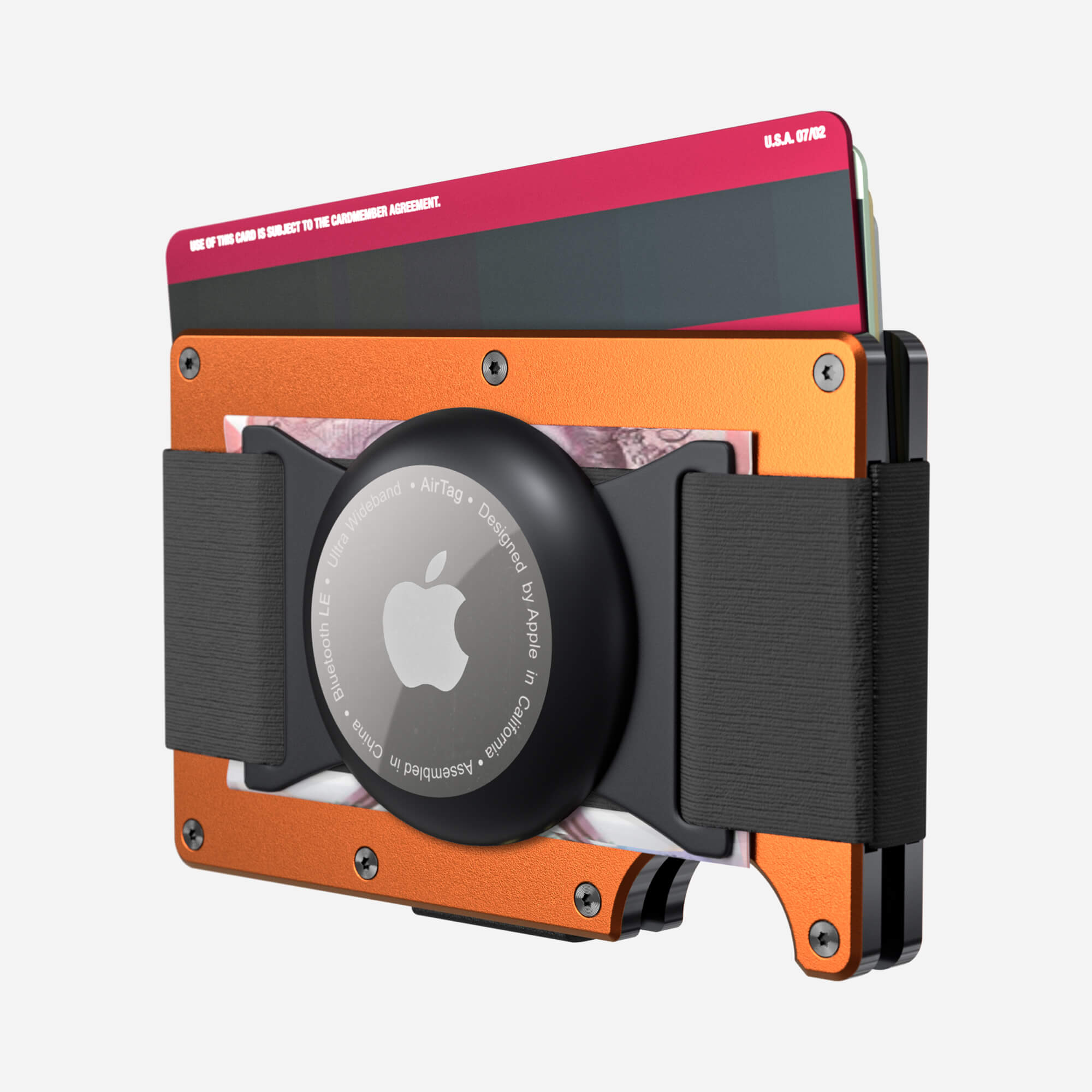 AirTag Cash Strap Wallet (Ventura Orange) Everyday Bundle