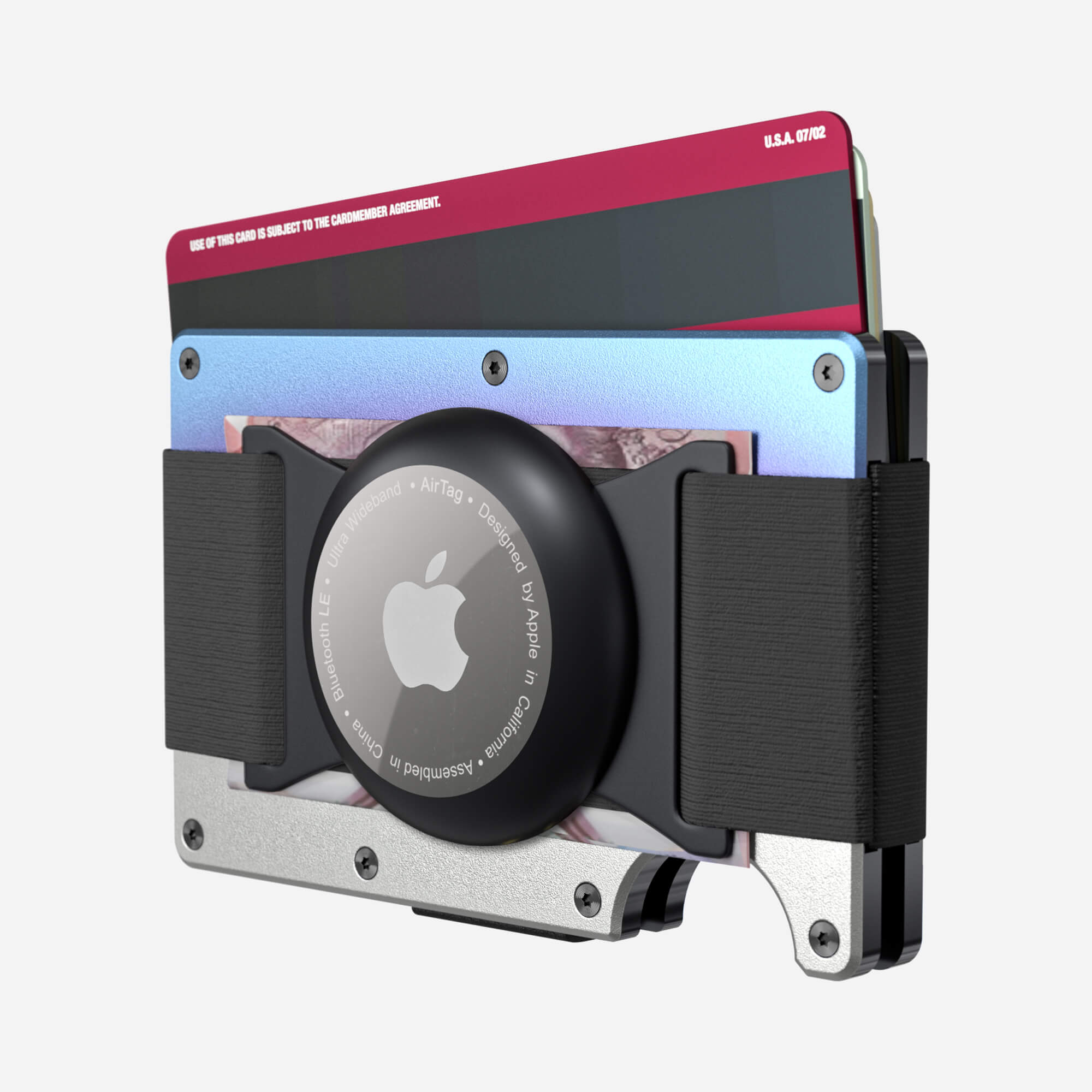 AirTag Cash Strap Wallet (Flame Burnt) Everyday Bundle