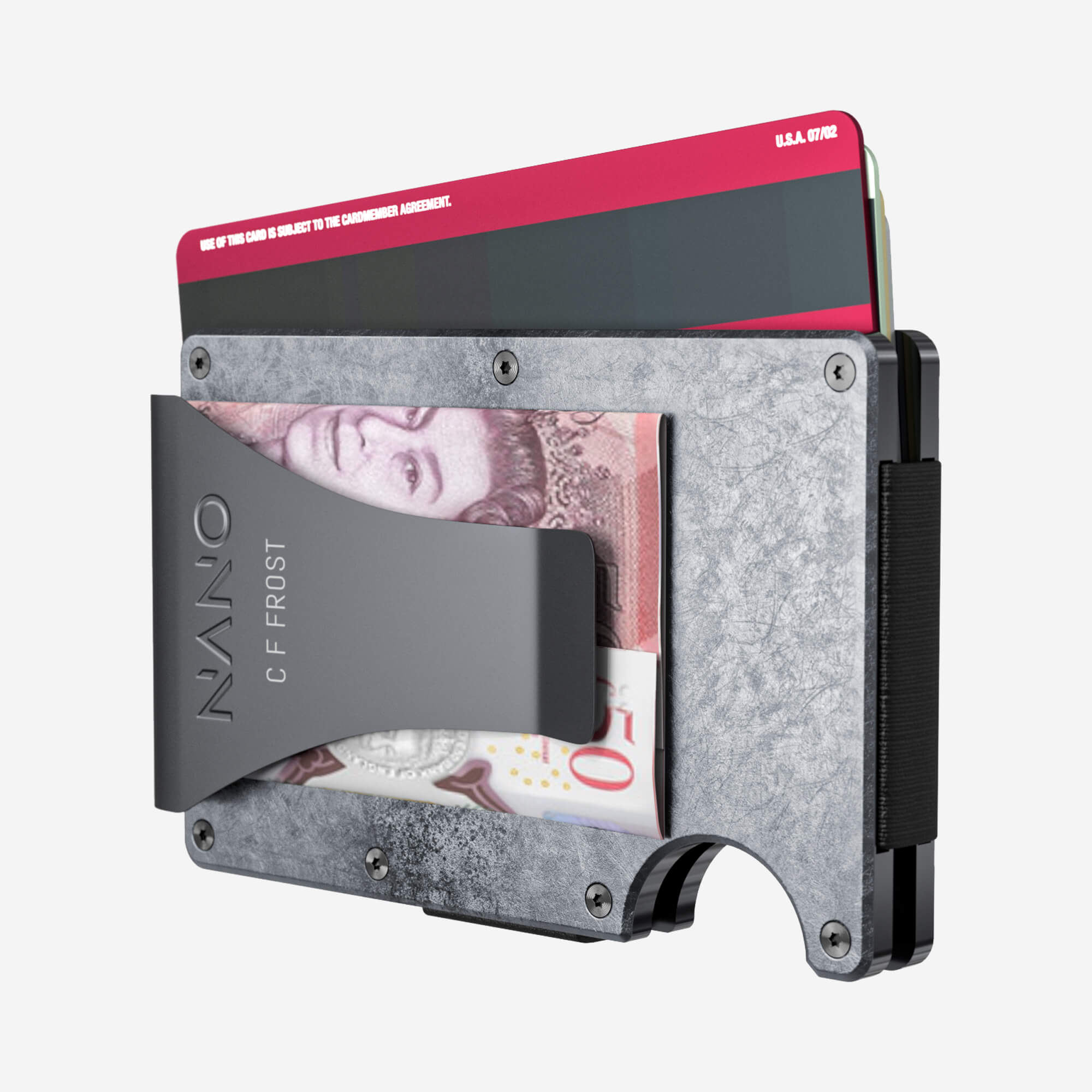 Personalised Money Clip Wallet (Dark Storm) Everyday Bundle