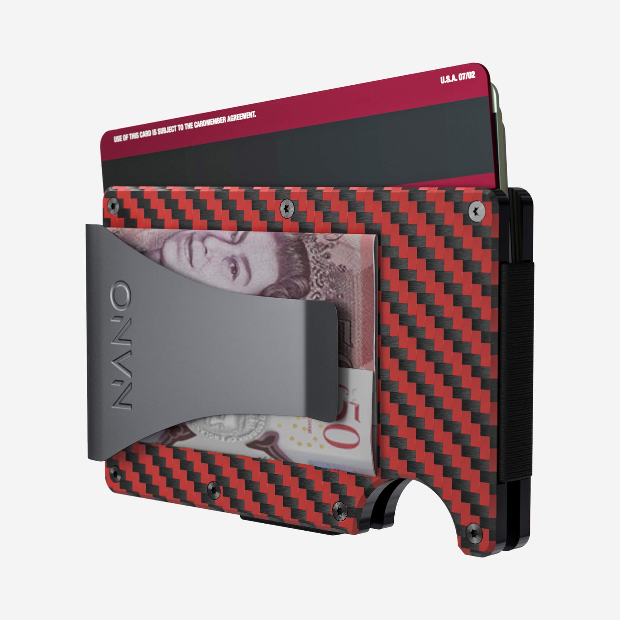 Money Clip Wallet (Diablo Red/Stealth Black) Everyday Bundle