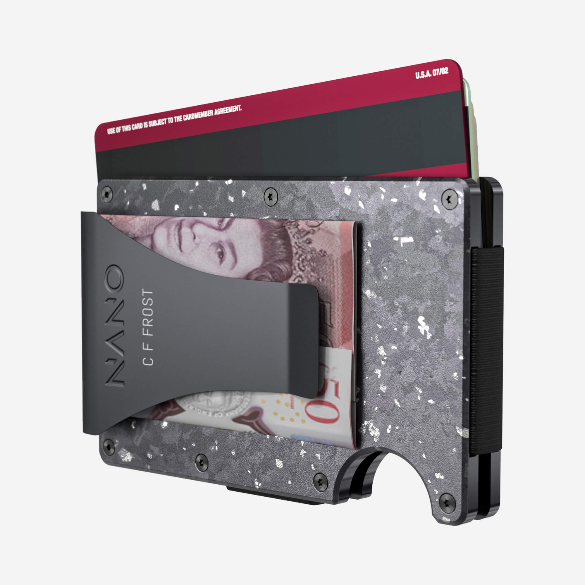 Personalised Money Clip Wallet (Nero/Argento) Essential Bundle