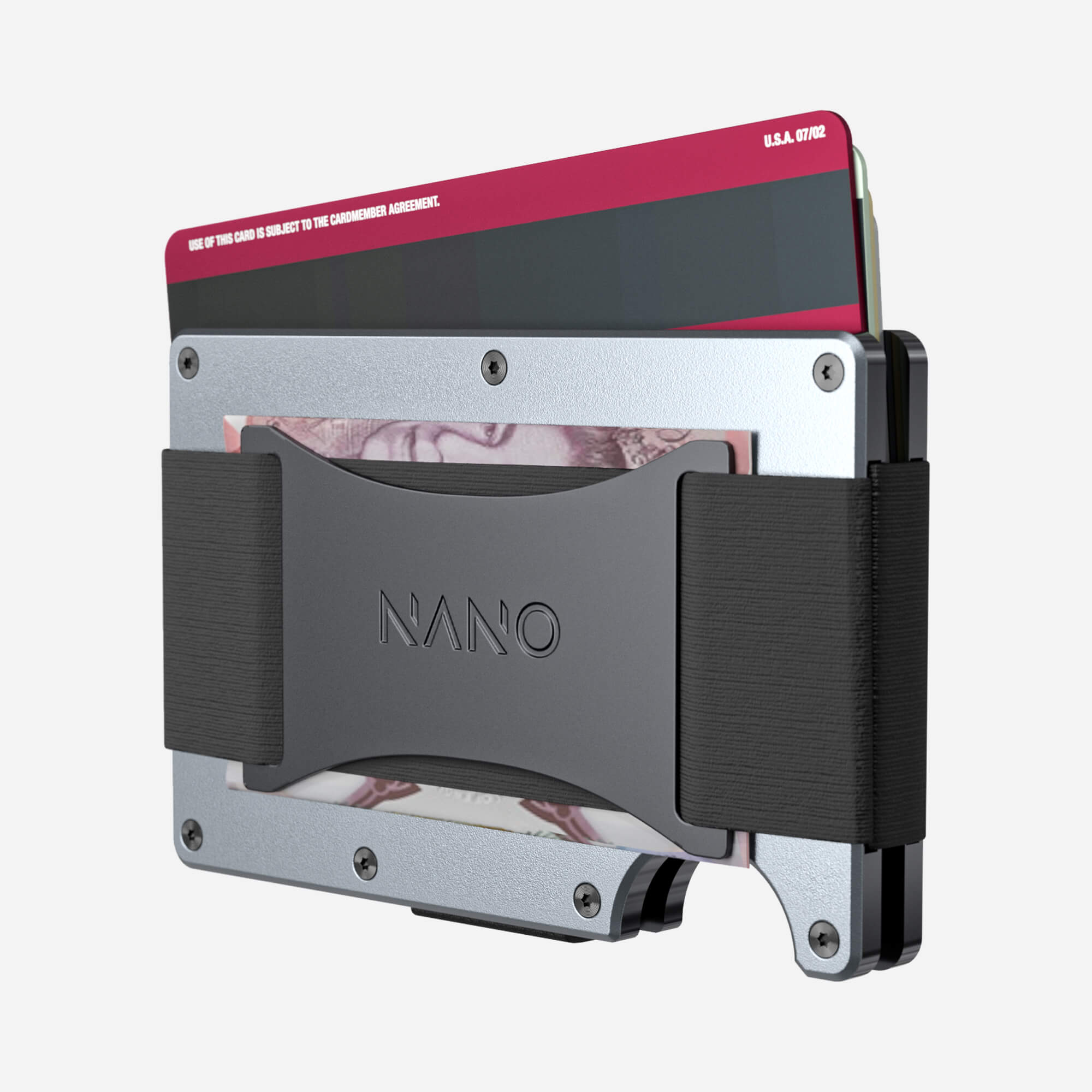 Personalised Cash Strap Wallet (Spyder Grey) Essential Bundle