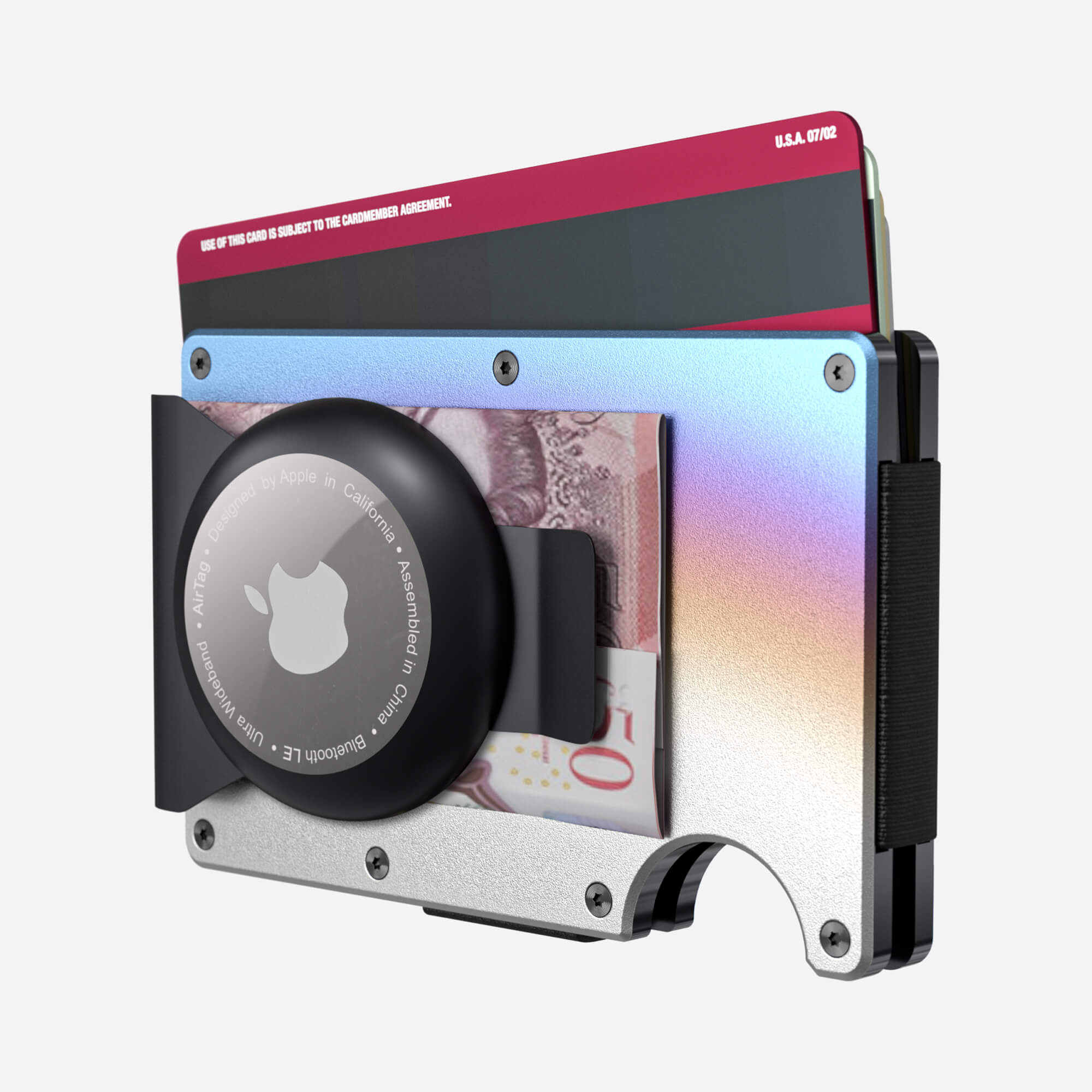 AirTag Money Clip Wallet (Flame Burnt) Everyday Bundle