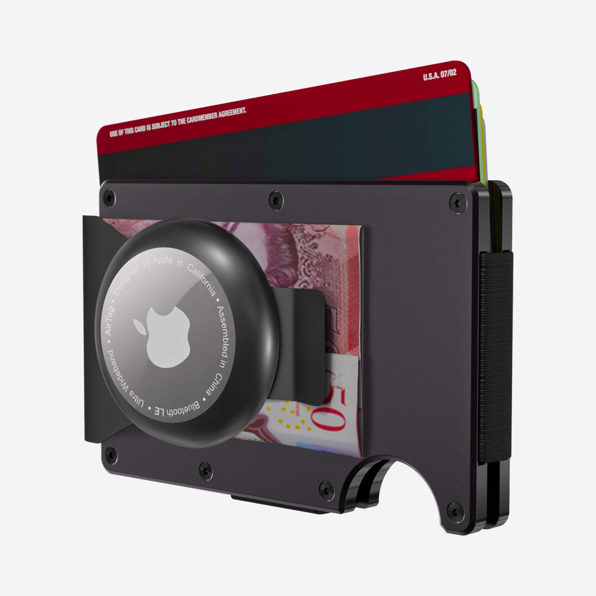 AirTag Money Clip Wallet (Phantom Black) Essential Bundle