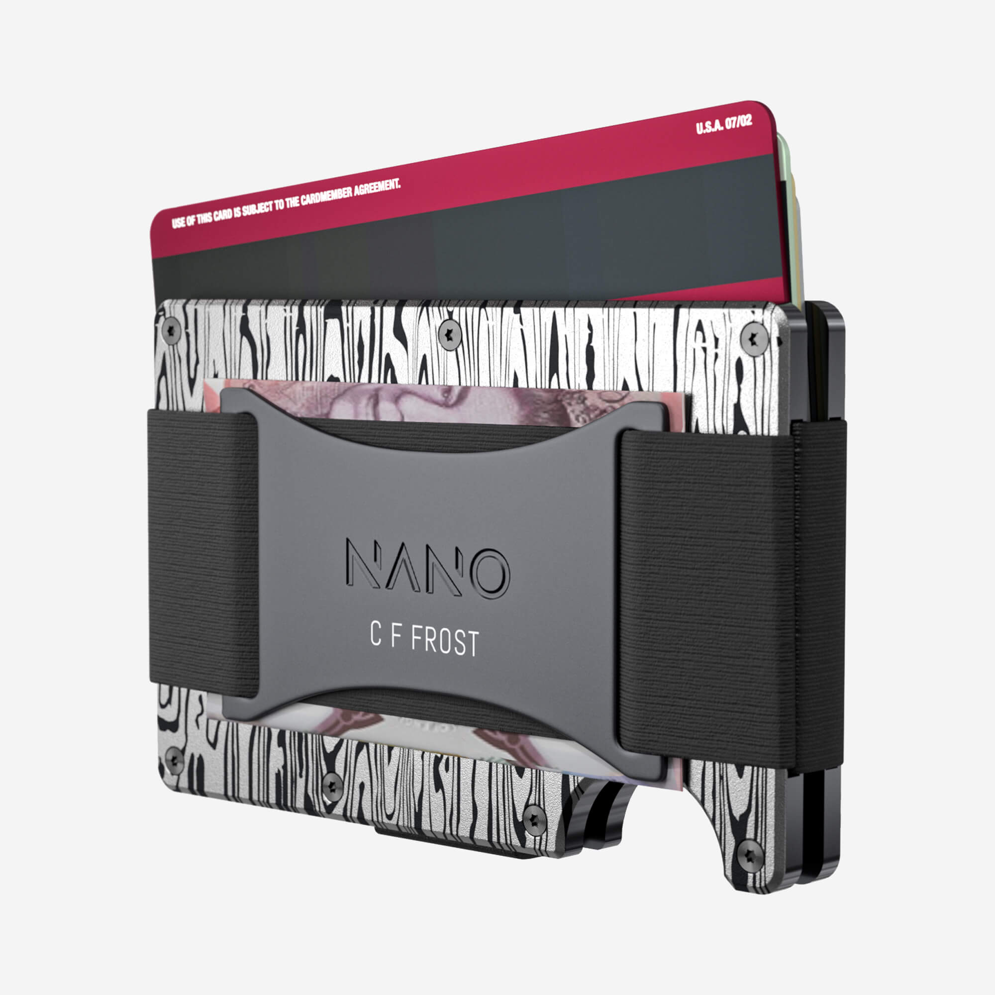 Personalised Cash Strap Wallet (Platinum Silver)