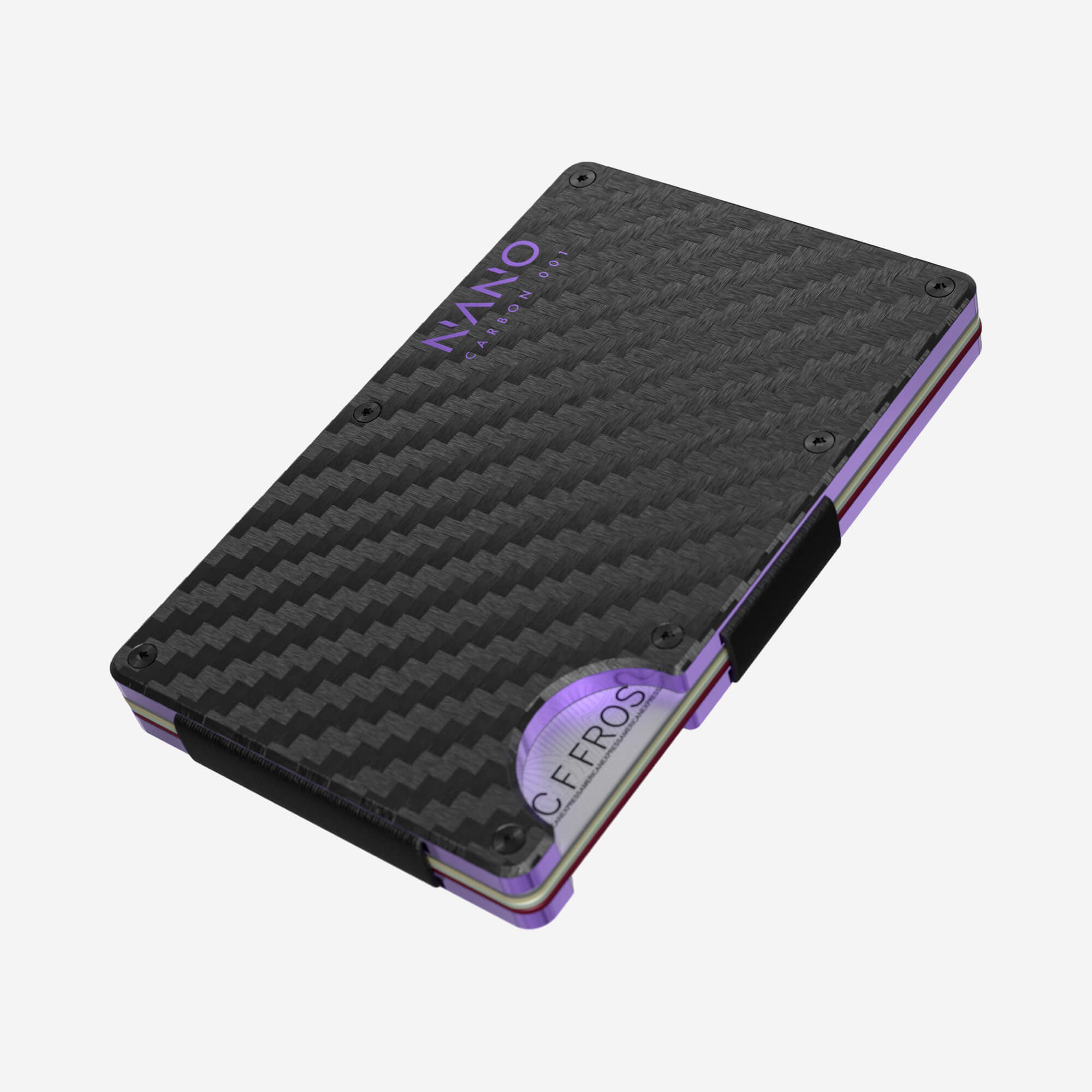001 Personalised Cash Strap Wallet (Stealth Black/Nebula Purple)