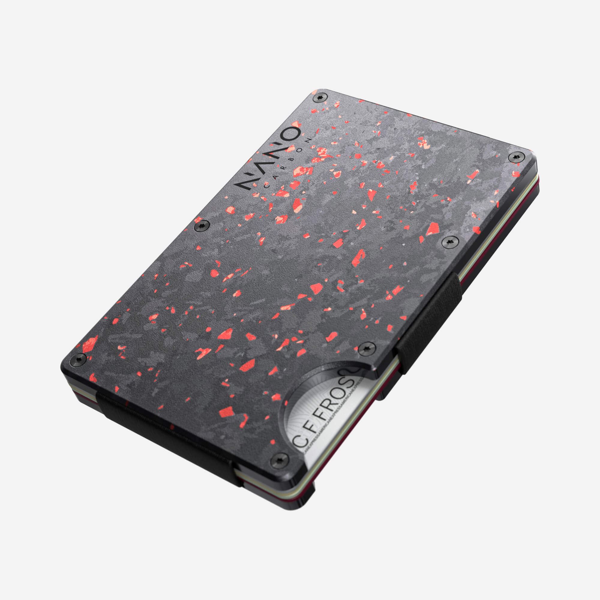 Money Clip Wallet (Nero/Rosso)