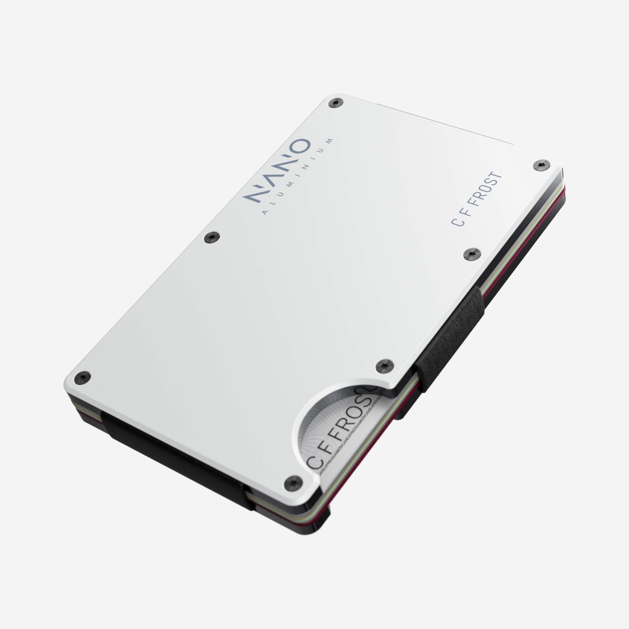 Personalised AirTag Money Clip Wallet (Carrera White)