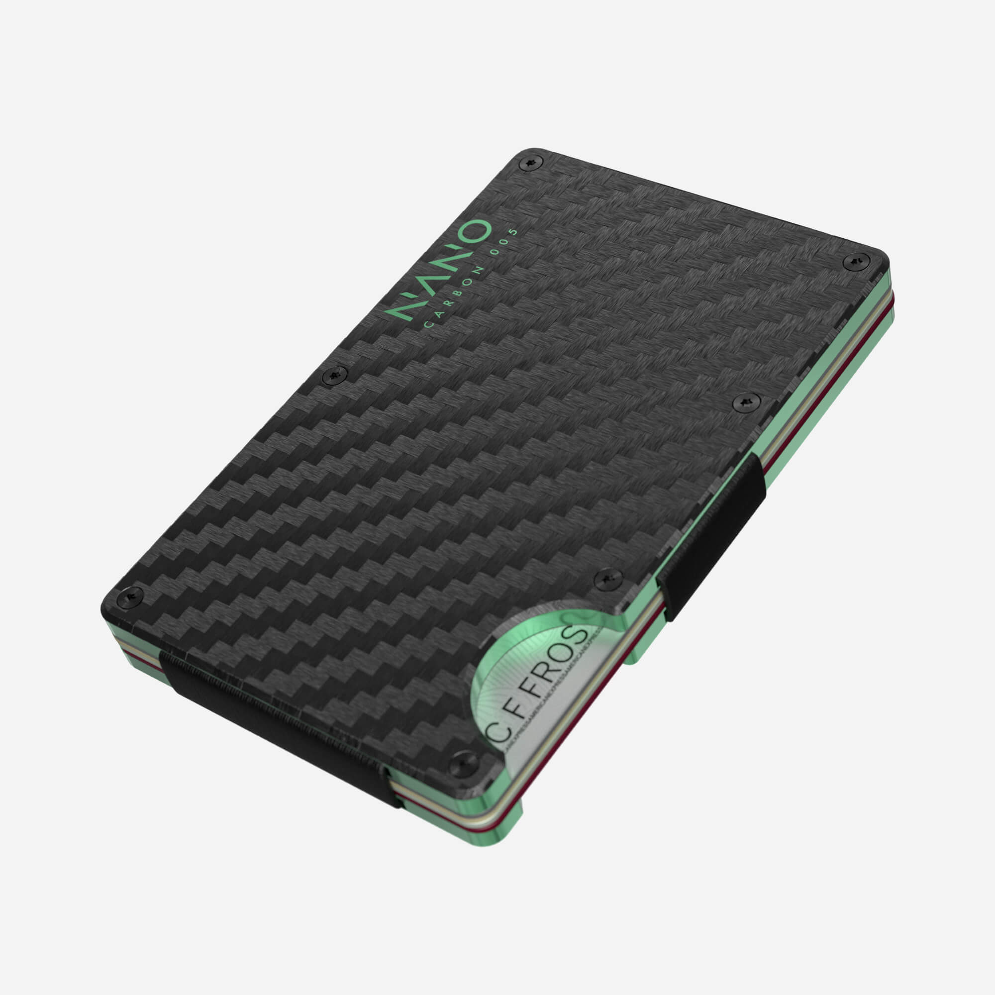 005 Personalised Money Clip Wallet (Stealth Black/Viper Green)