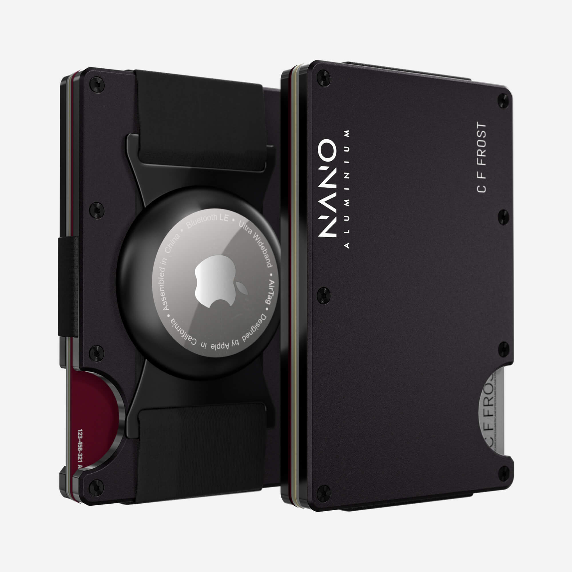 Personalised AirTag Cash Strap Wallet (Phantom Black) Ultimate Bundle
