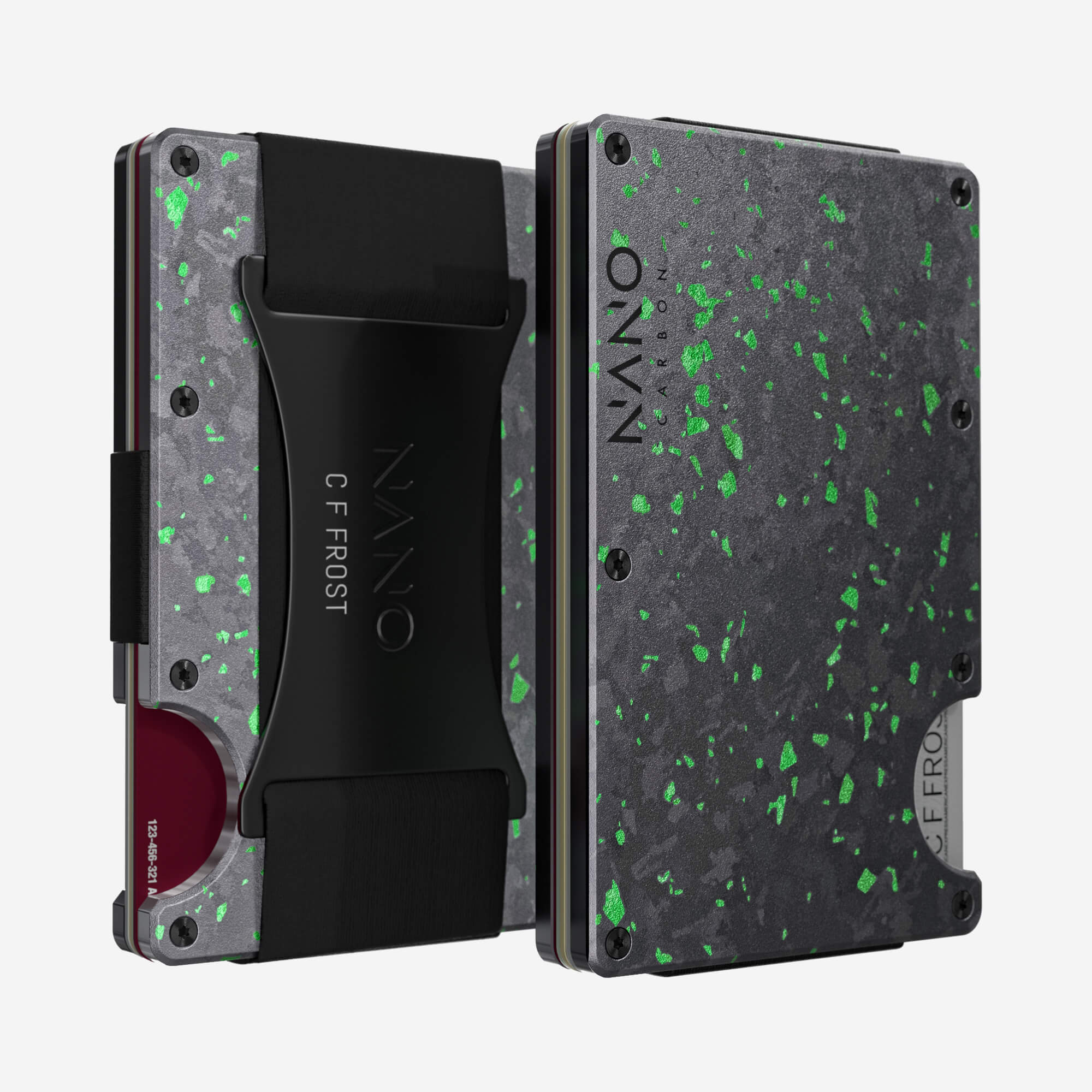 Personalised Cash Strap Wallet (Nero/Verde) Everyday Bundle