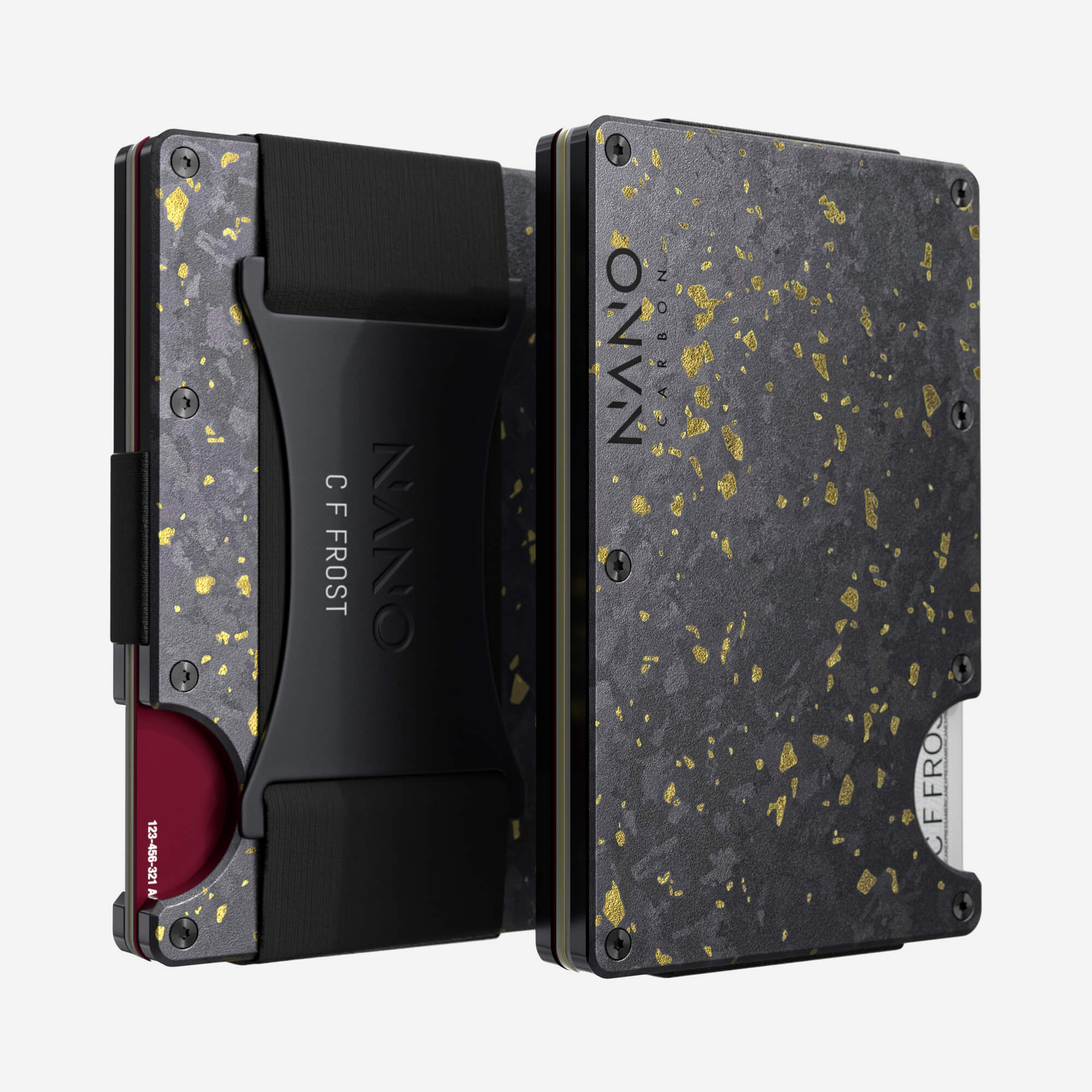 Personalised Cash Strap Wallet (Nero/Oro) Everyday Bundle