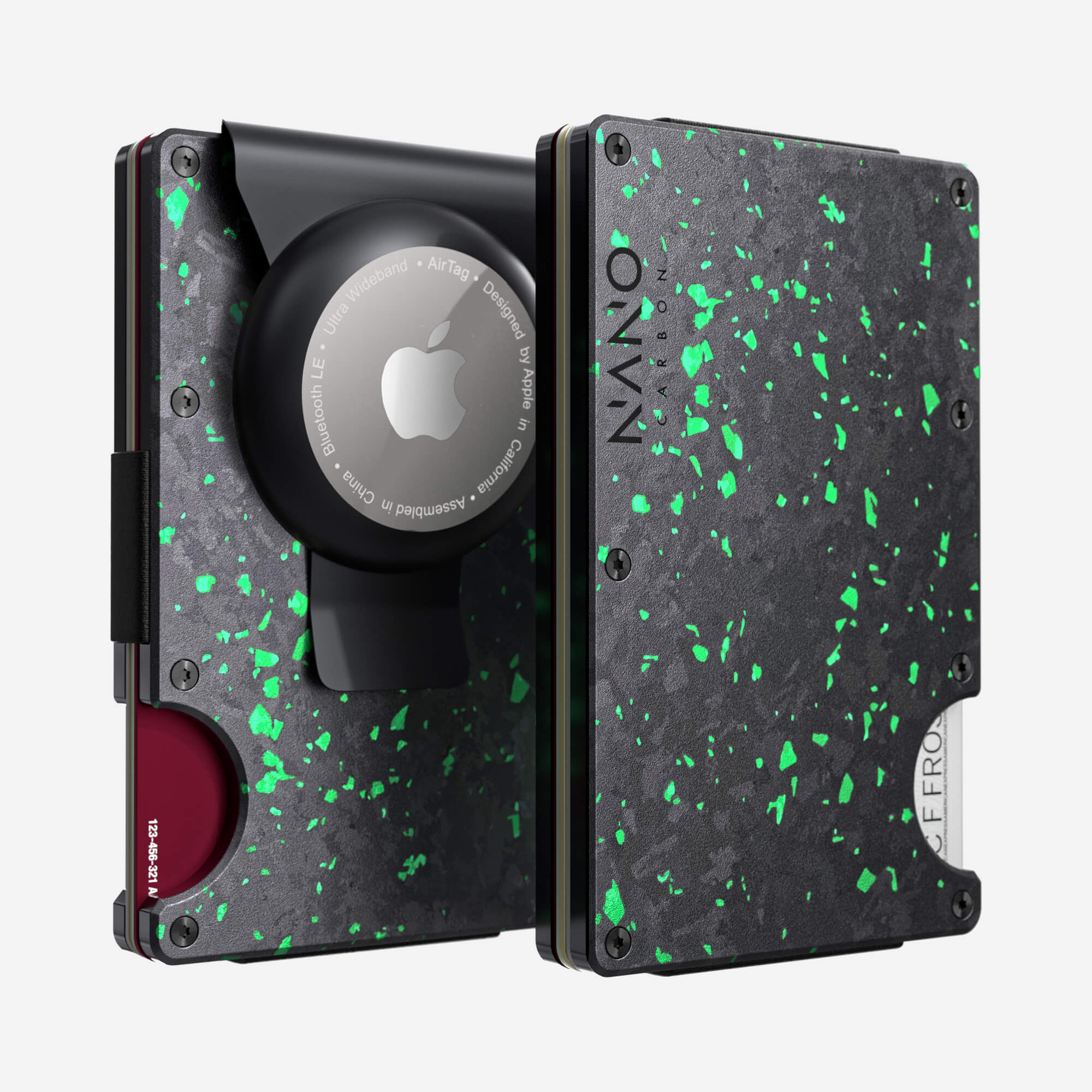 AirTag Money Clip Wallet (Nero/Verde) Everyday Bundle